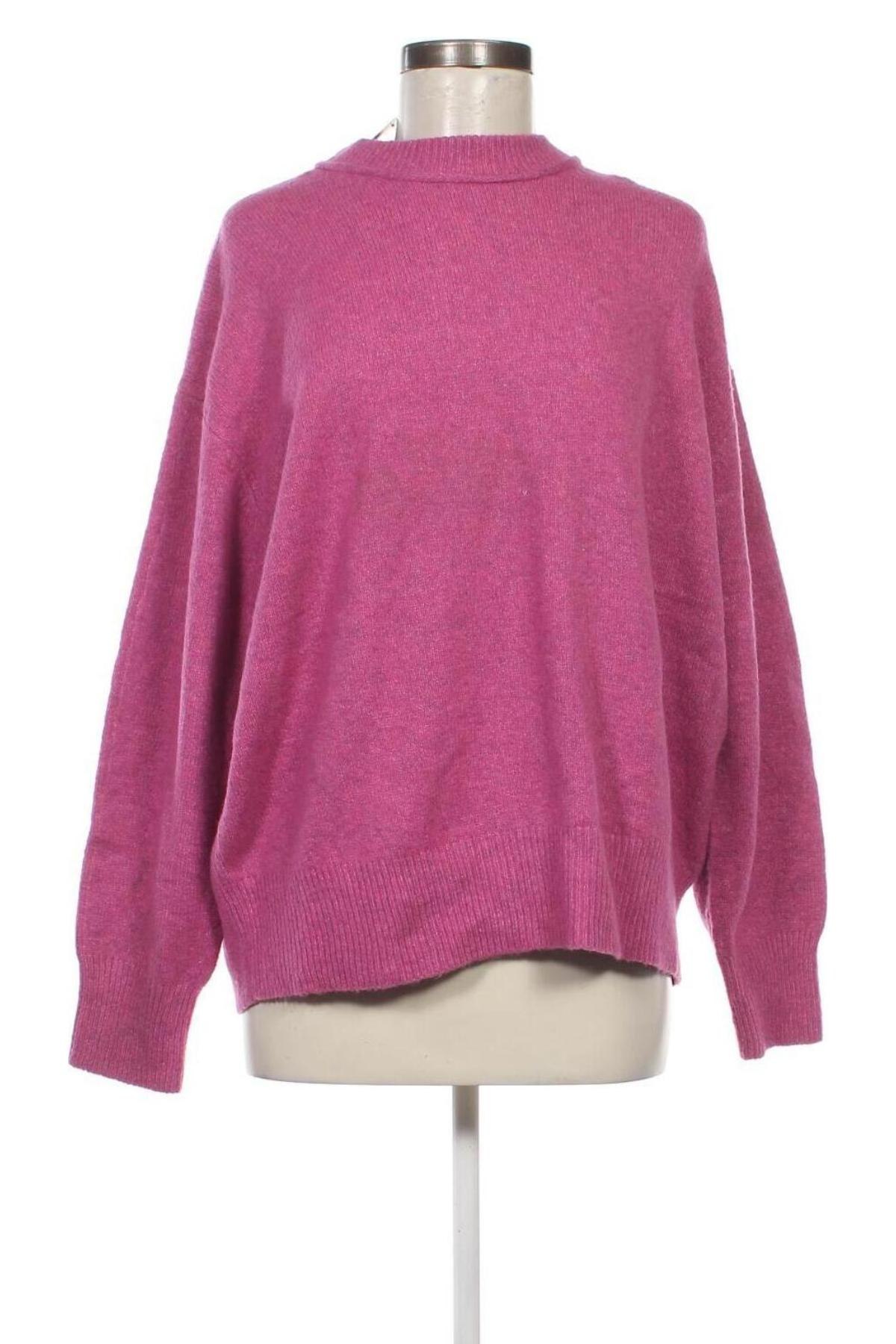 Дамски пуловер Pull&Bear, Размер S, Цвят Розов, Цена 33,12 лв.