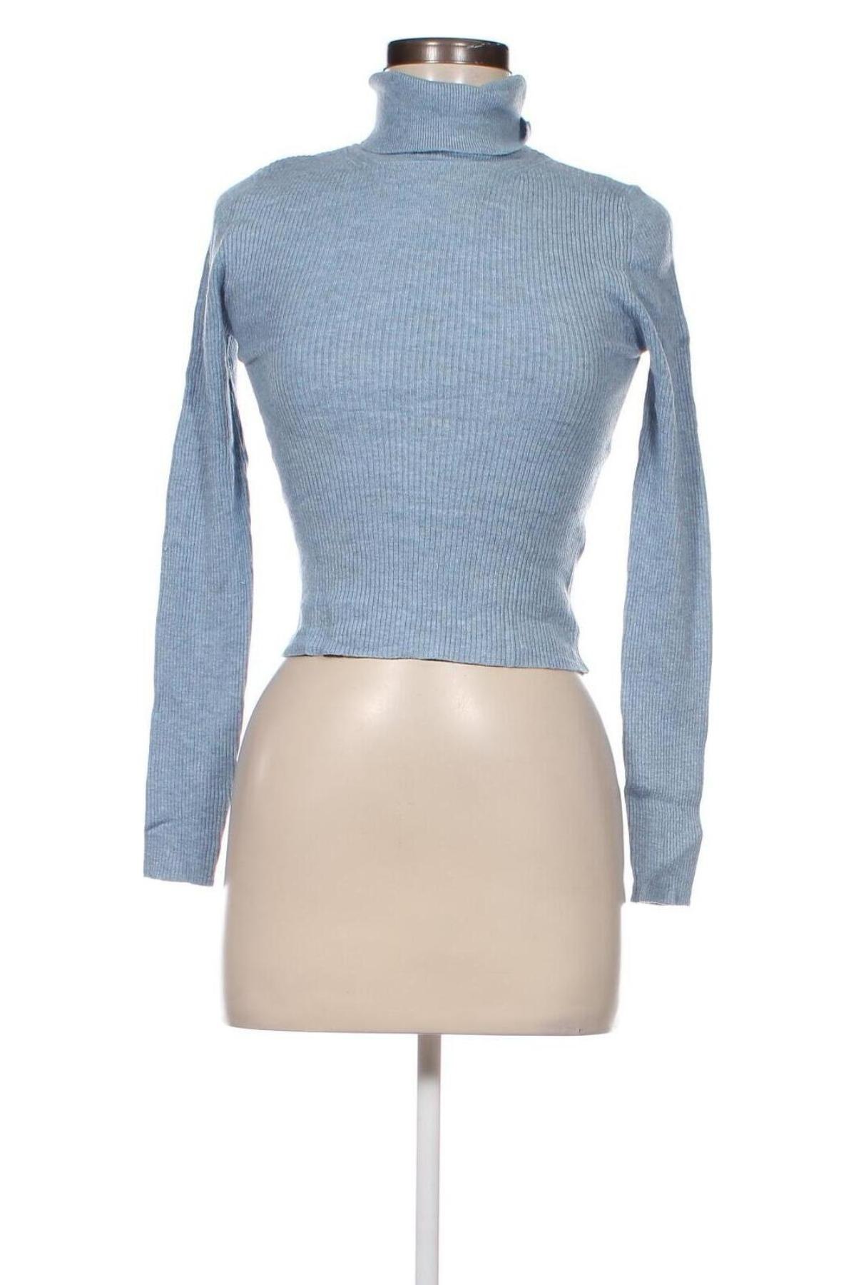 Дамски пуловер Pull&Bear, Размер M, Цвят Син, Цена 15,08 лв.