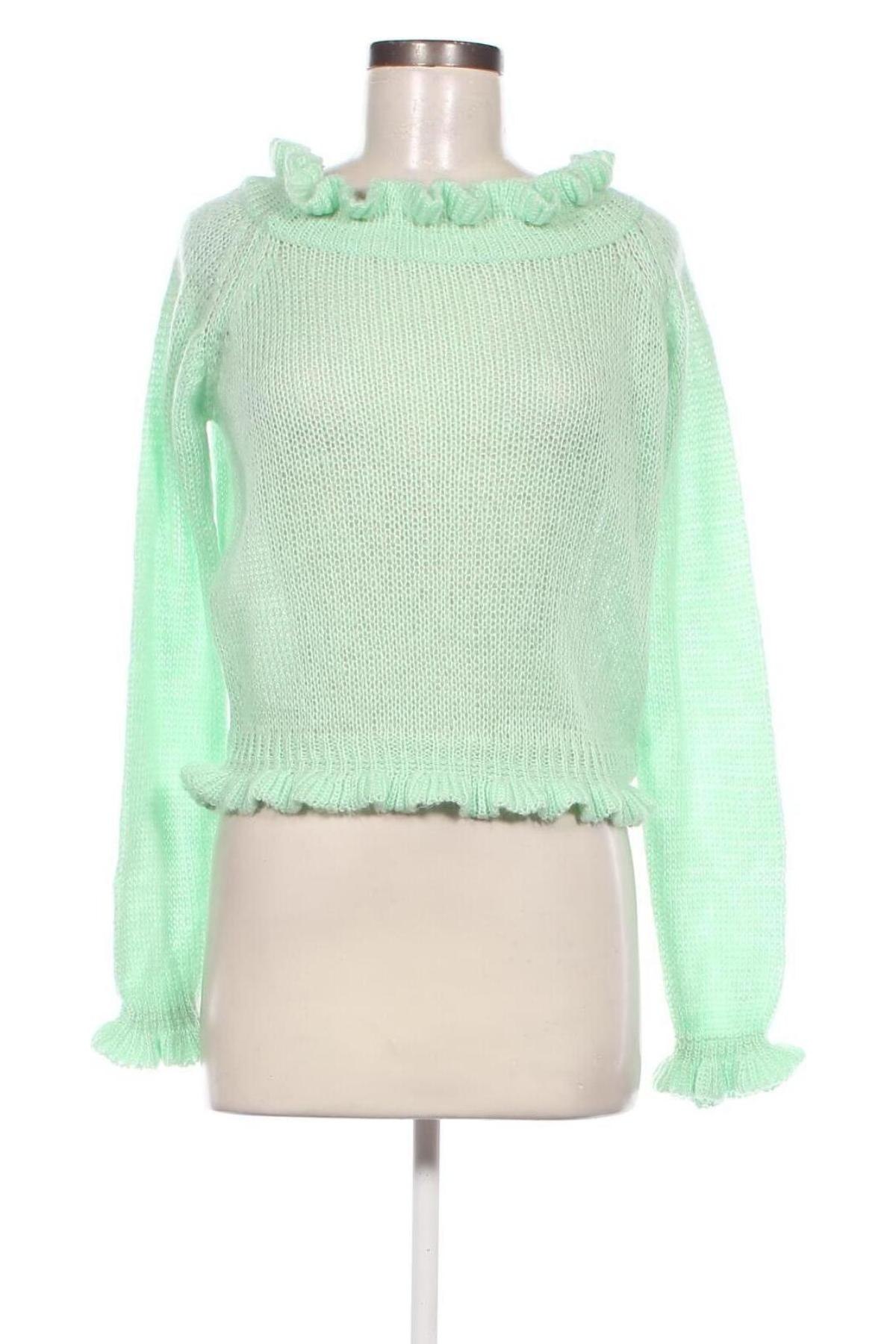 Дамски пуловер Rut & Circle, Размер XS, Цвят Зелен, Цена 18,86 лв.