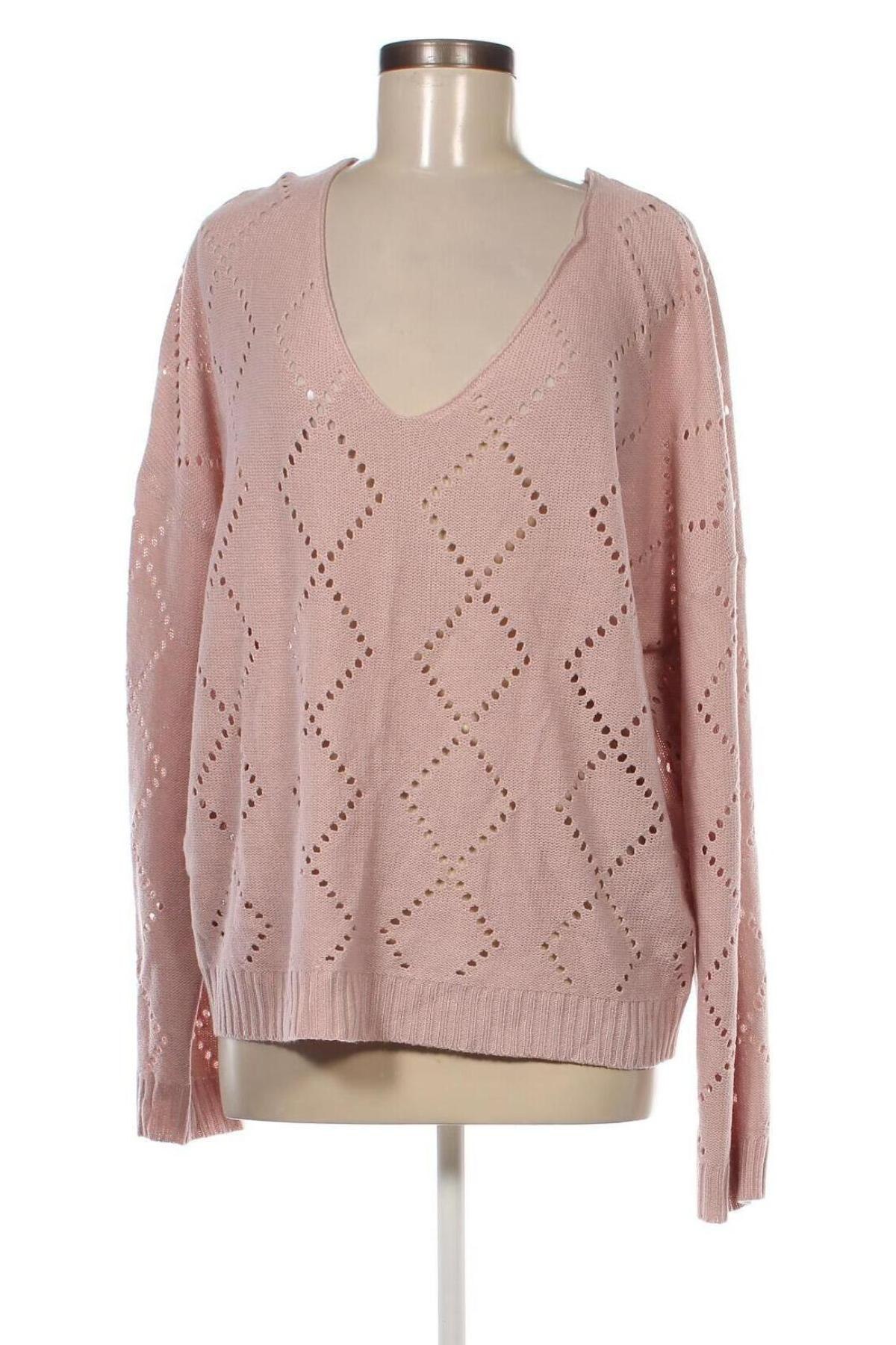 Дамски пуловер SHEIN, Размер 3XL, Цвят Пепел от рози, Цена 14,79 лв.