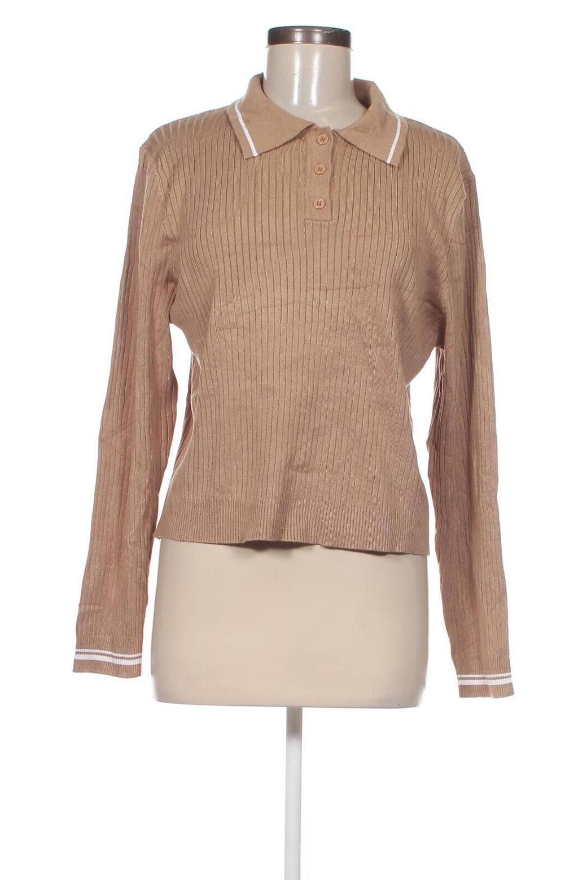 Γυναικείο πουλόβερ SHEIN, Μέγεθος 3XL, Χρώμα  Μπέζ, Τιμή 12,12 €