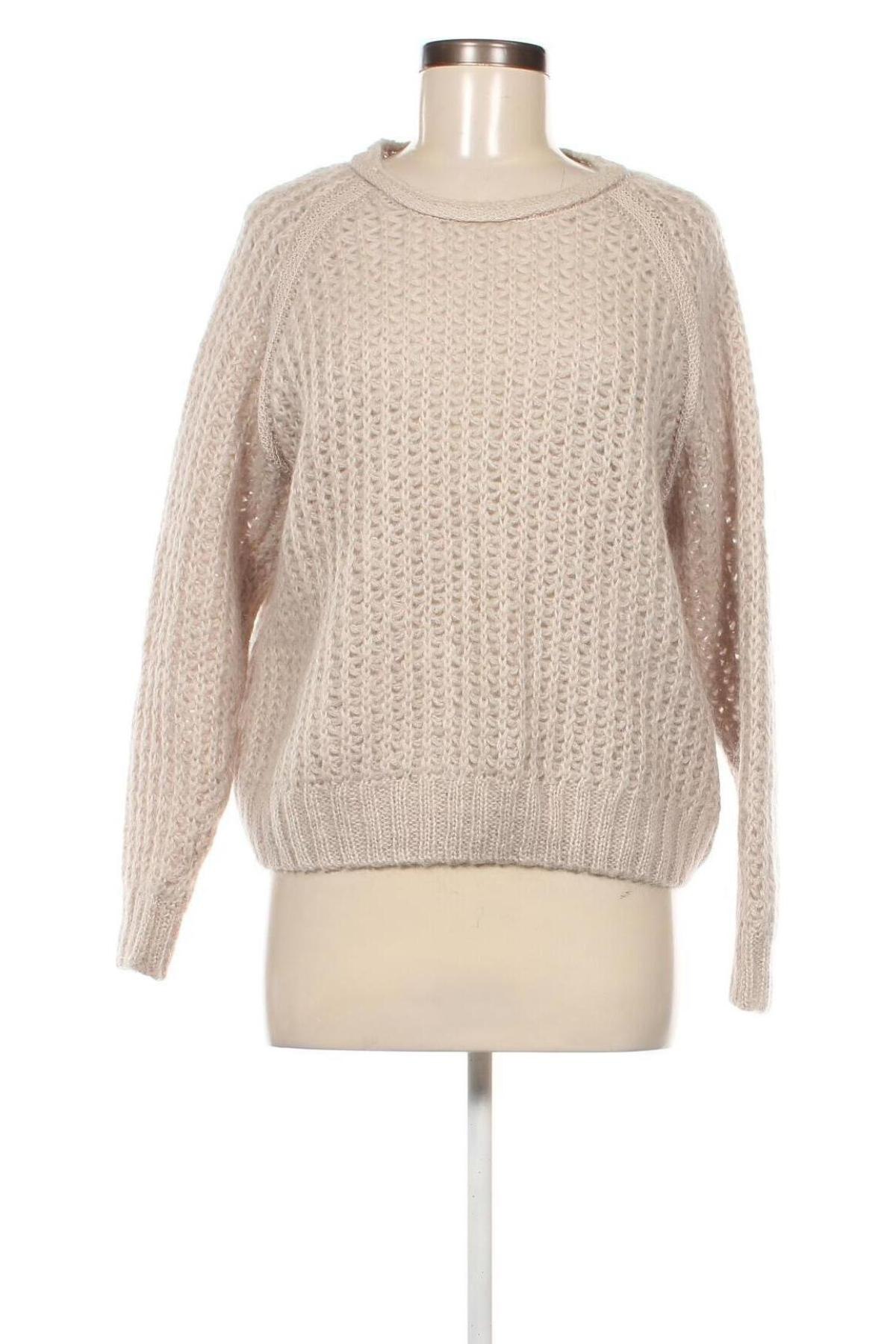 Дамски пуловер Selected Femme, Размер M, Цвят Бежов, Цена 24,19 лв.