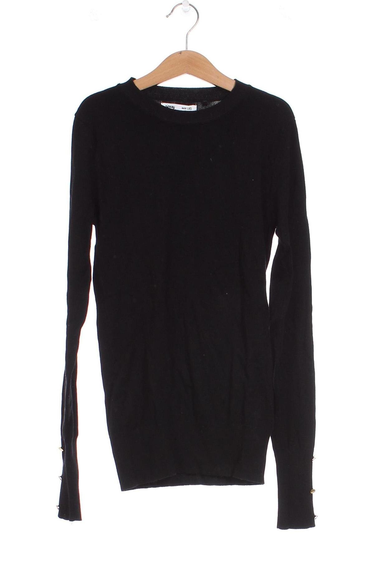 Дамски пуловер Sinsay, Размер XXS, Цвят Черен, Цена 15,65 лв.