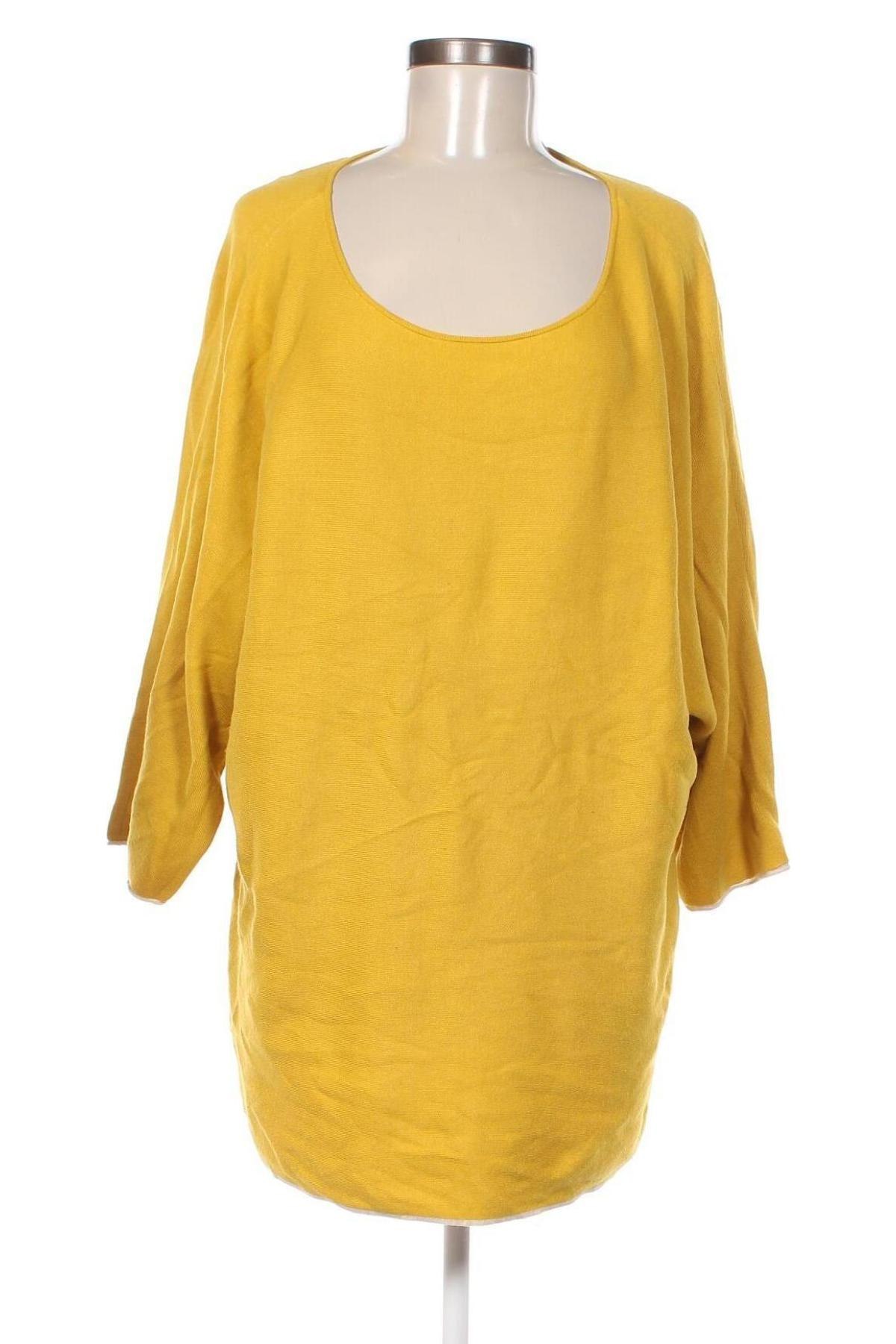Дамски пуловер Tom Tailor, Размер XXL, Цвят Жълт, Цена 24,60 лв.