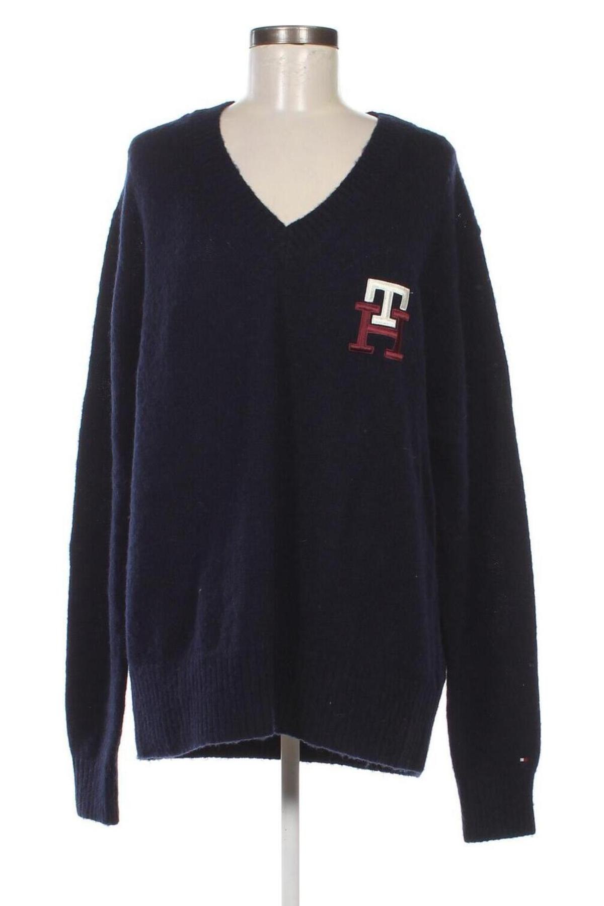 Γυναικείο πουλόβερ Tommy Hilfiger, Μέγεθος L, Χρώμα Μπλέ, Τιμή 70,59 €