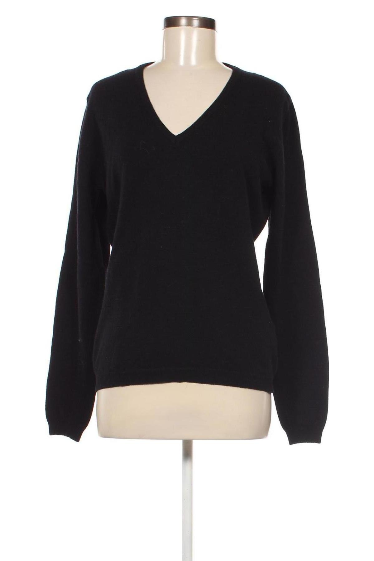 Дамски пуловер United Colors Of Benetton, Размер L, Цвят Черен, Цена 20,09 лв.