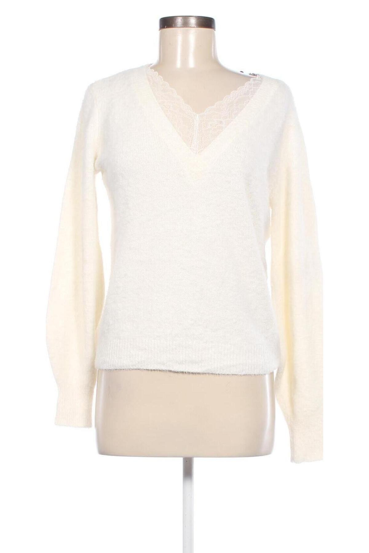 Дамски пуловер VILA, Размер XS, Цвят Бял, Цена 13,23 лв.