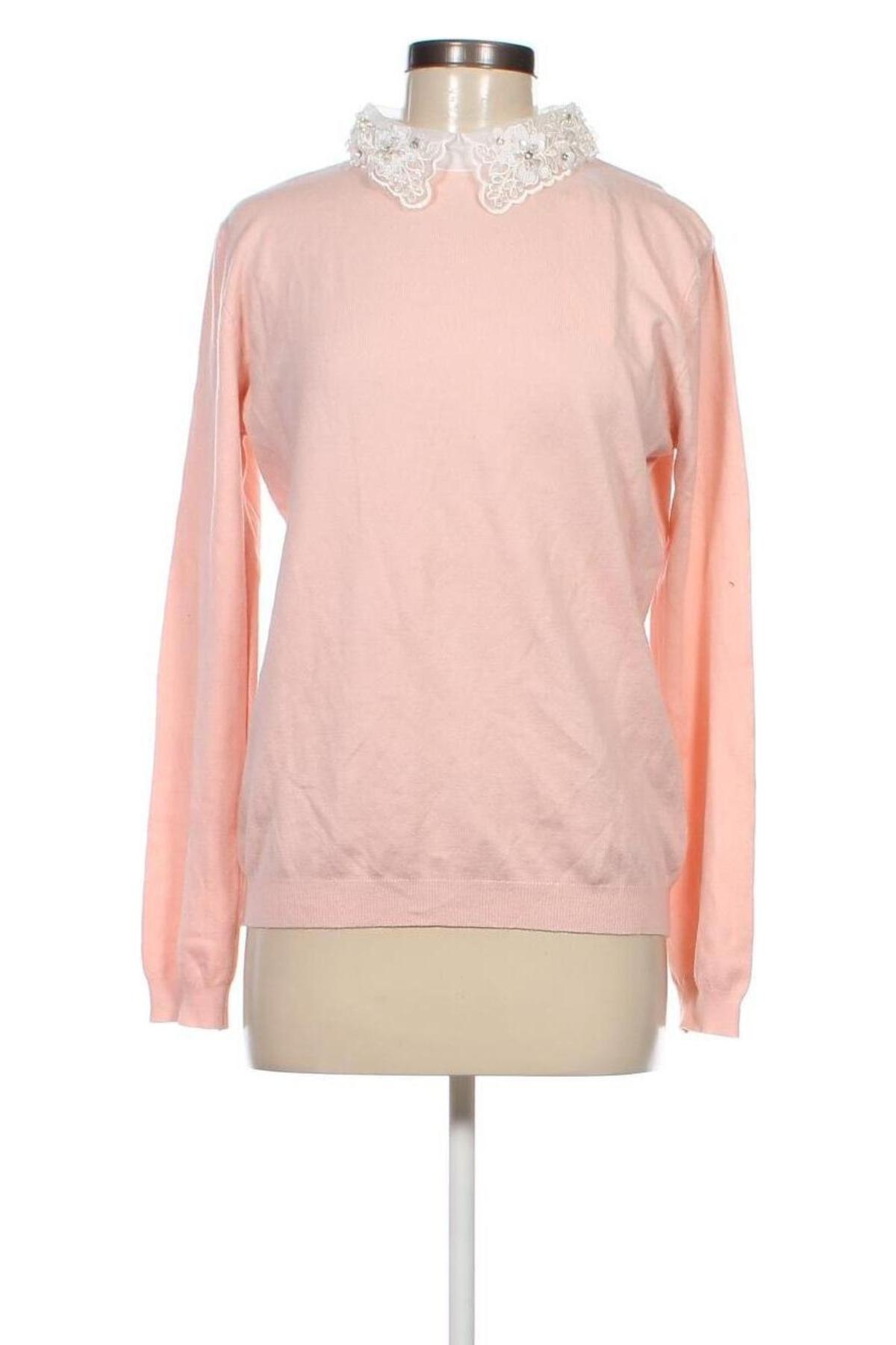 Дамски пуловер Wild Flower, Размер L, Цвят Розов, Цена 23,92 лв.