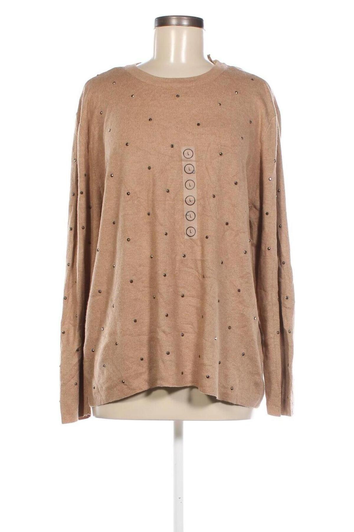 Γυναικείο πουλόβερ Yessica, Μέγεθος L, Χρώμα  Μπέζ, Τιμή 13,09 €
