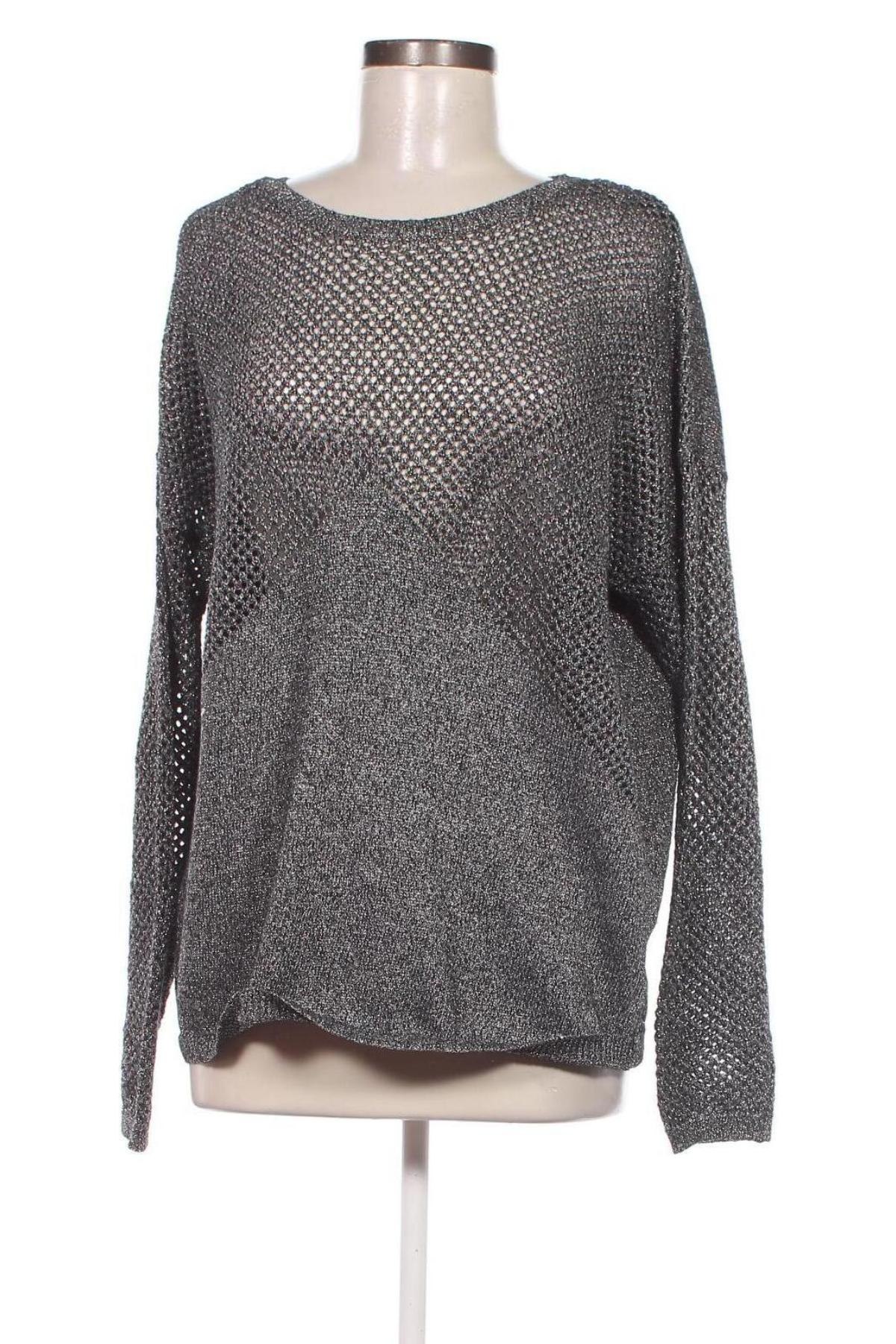 Дамски пуловер Yessica, Размер L, Цвят Сребрист, Цена 14,21 лв.