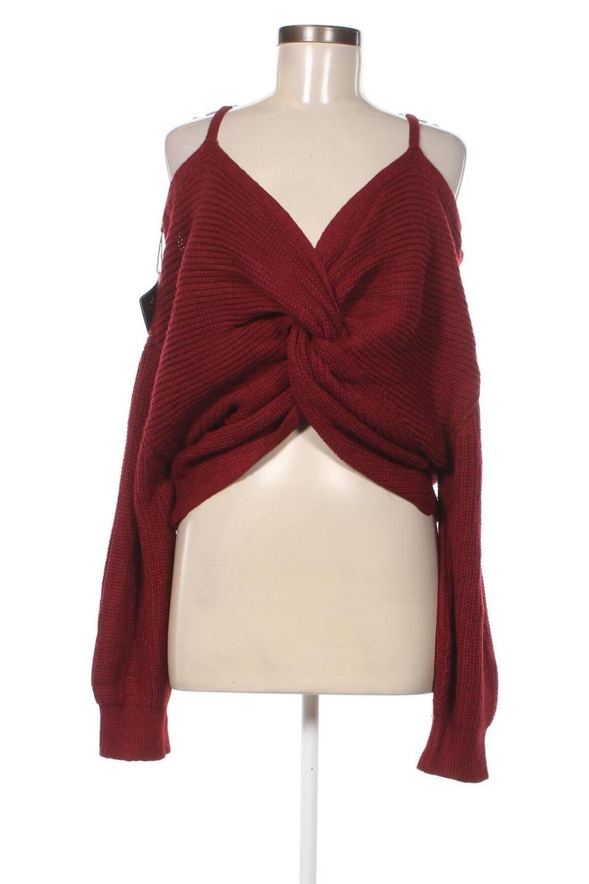 Pulover de femei Zaful, Mărime M, Culoare Roșu, Preț 69,61 Lei
