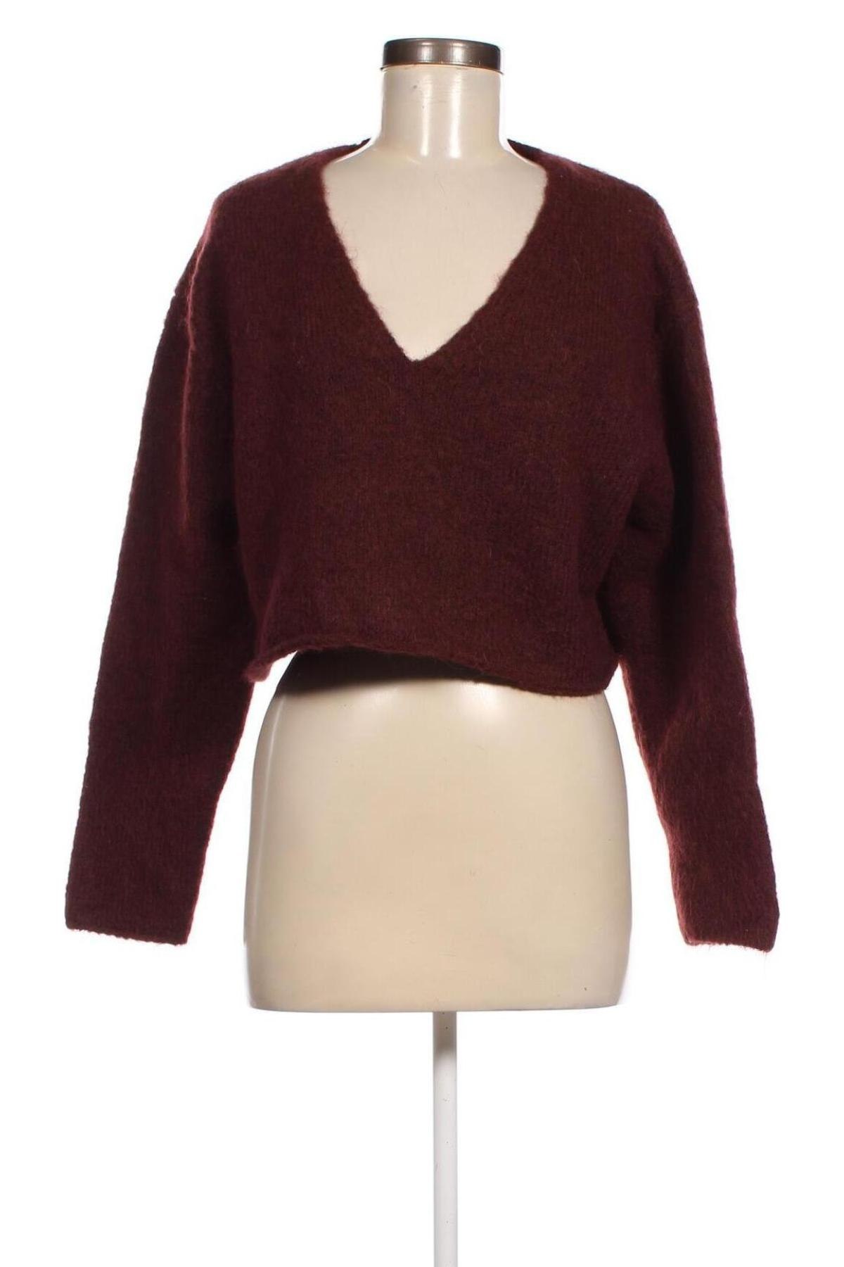 Дамски пуловер Zara, Размер M, Цвят Червен, Цена 12,42 лв.