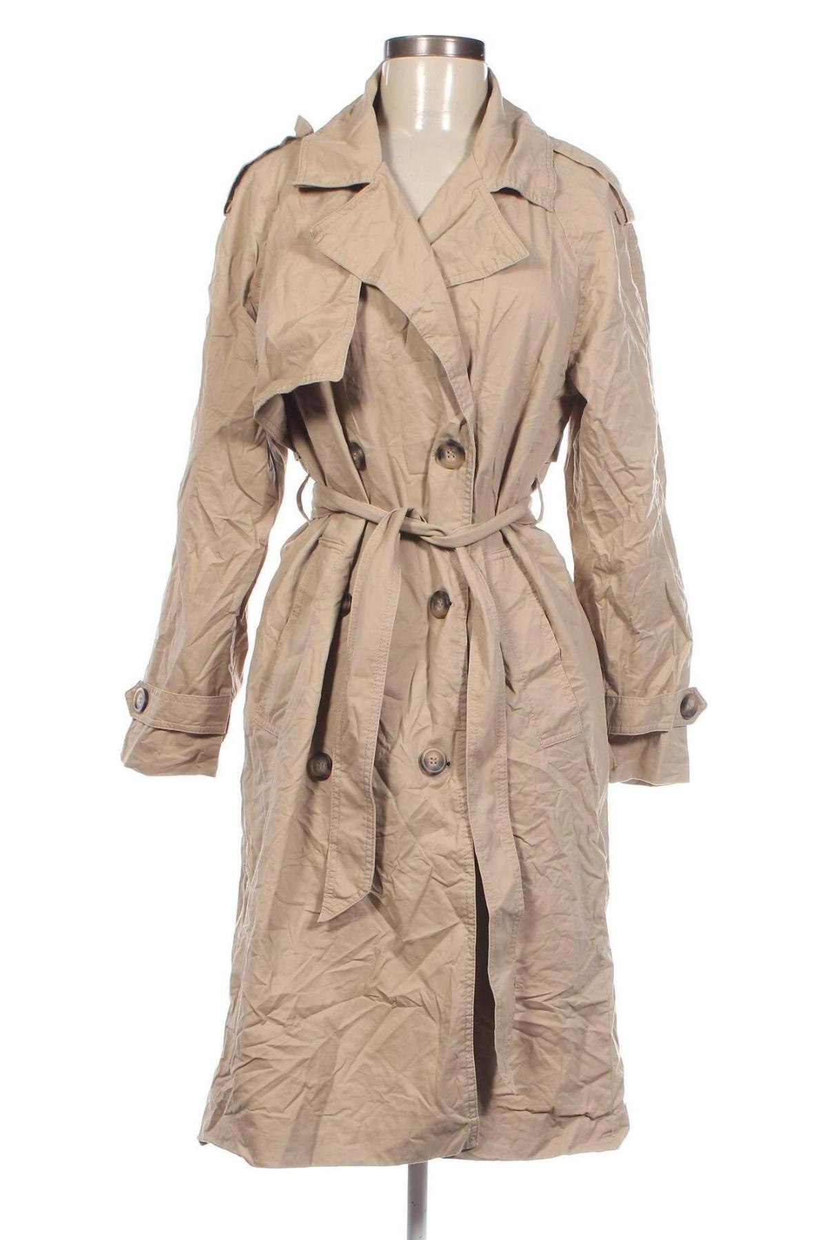 Damen Trenchcoat Bershka, Größe S, Farbe Beige, Preis 20,88 €
