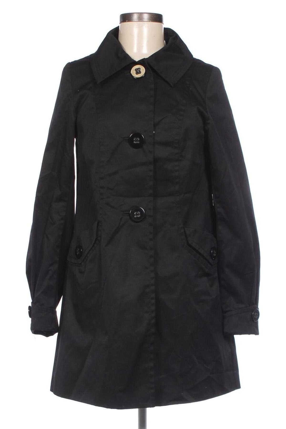 Дамски шлифер H&M, Размер S, Цвят Черен, Цена 33,75 лв.