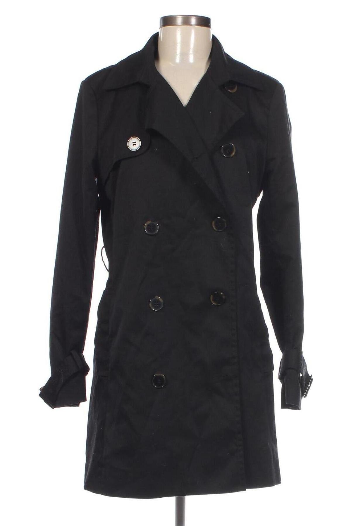 Damen Trenchcoat H&M, Größe M, Farbe Schwarz, Preis 23,49 €