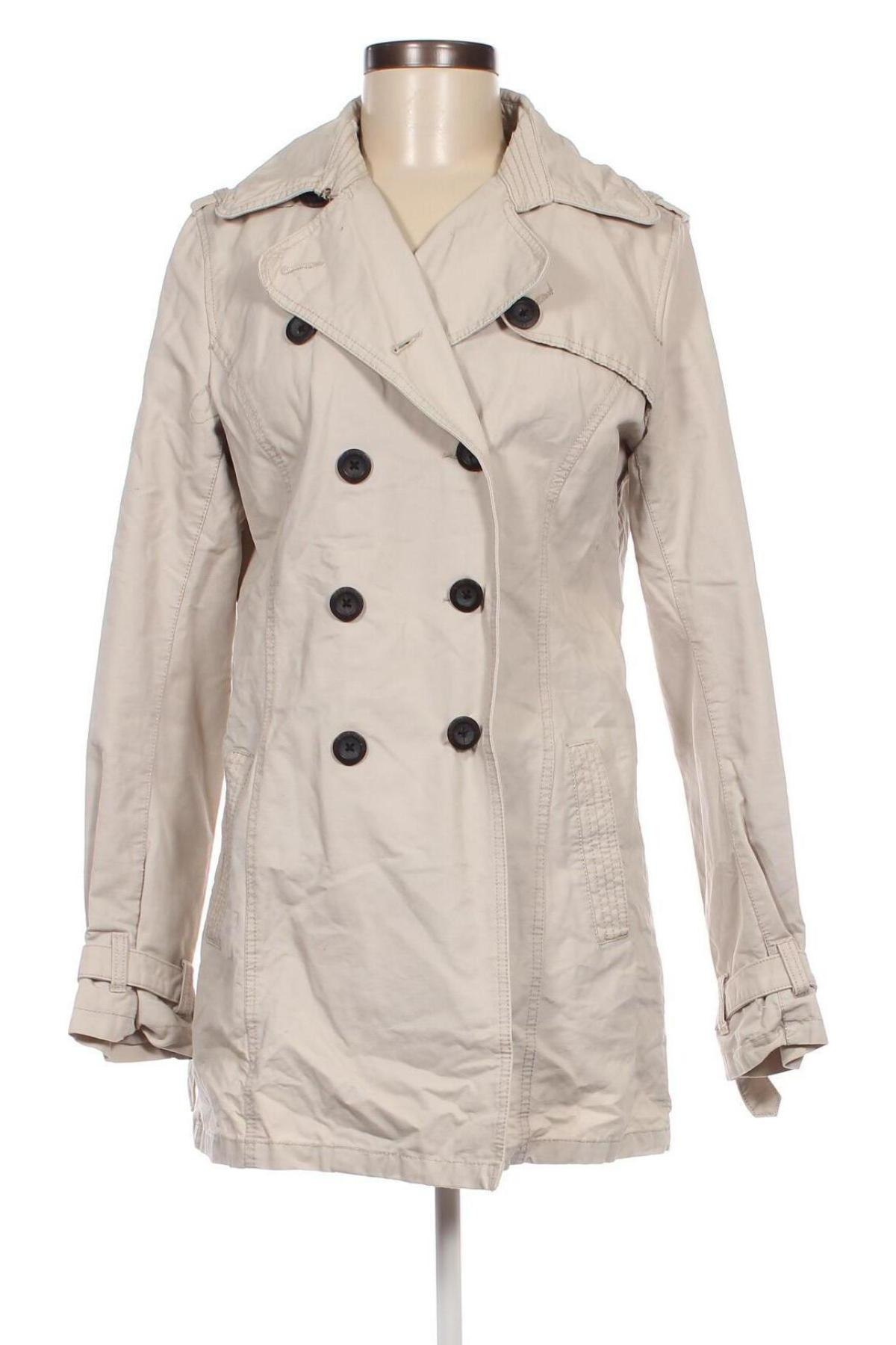 Damen Trench Coat H&M L.O.G.G., Größe M, Farbe Ecru, Preis € 52,19