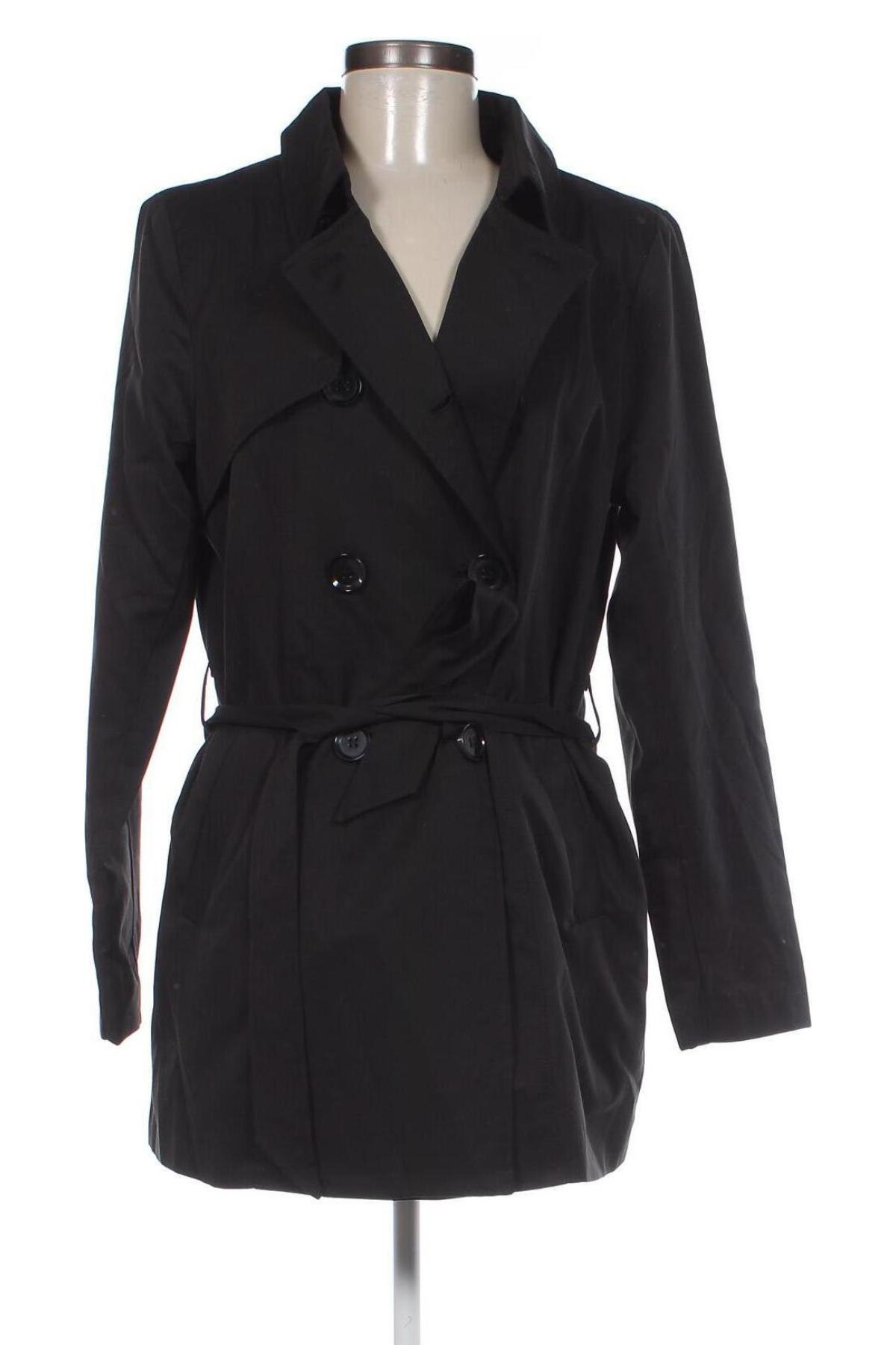 Damen Trenchcoat ONLY, Größe M, Farbe Schwarz, Preis 47,49 €