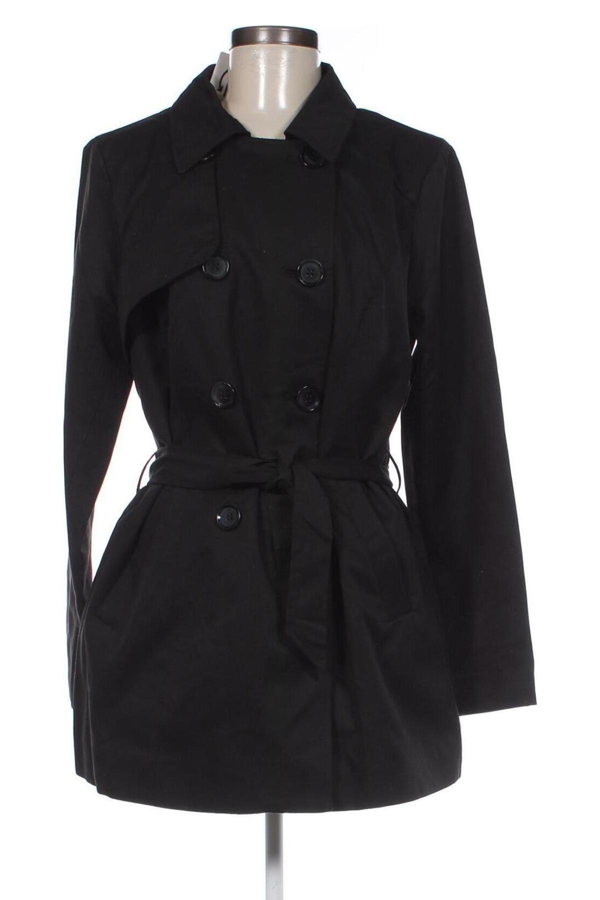 Damen Trenchcoat ONLY, Größe L, Farbe Schwarz, Preis 16,70 €