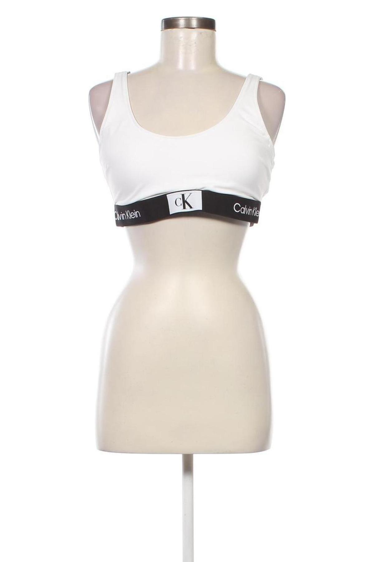Damen Sporttop Calvin Klein Swimwear, Größe XL, Farbe Weiß, Preis 39,69 €