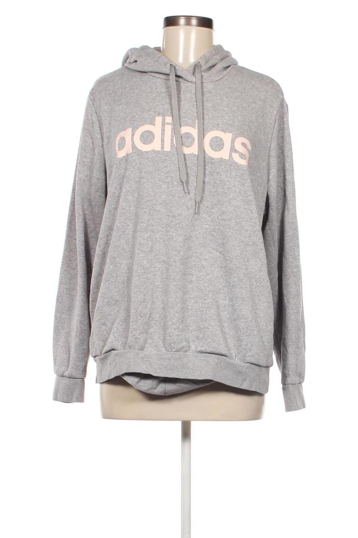 Γυναικείο φούτερ Adidas, Μέγεθος XL, Χρώμα Γκρί, Τιμή 25,24 €