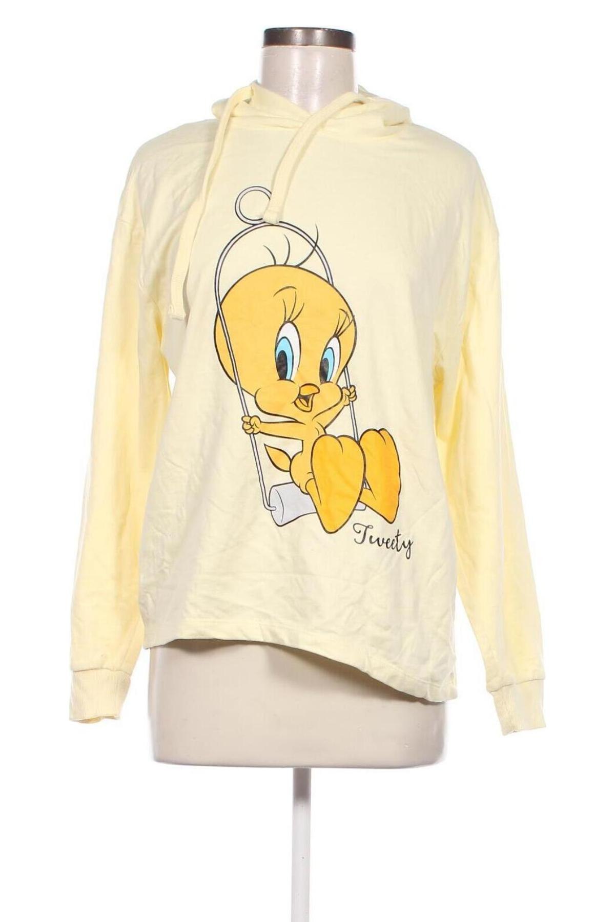 Γυναικείο φούτερ Looney Tunes, Μέγεθος S, Χρώμα Κίτρινο, Τιμή 8,97 €