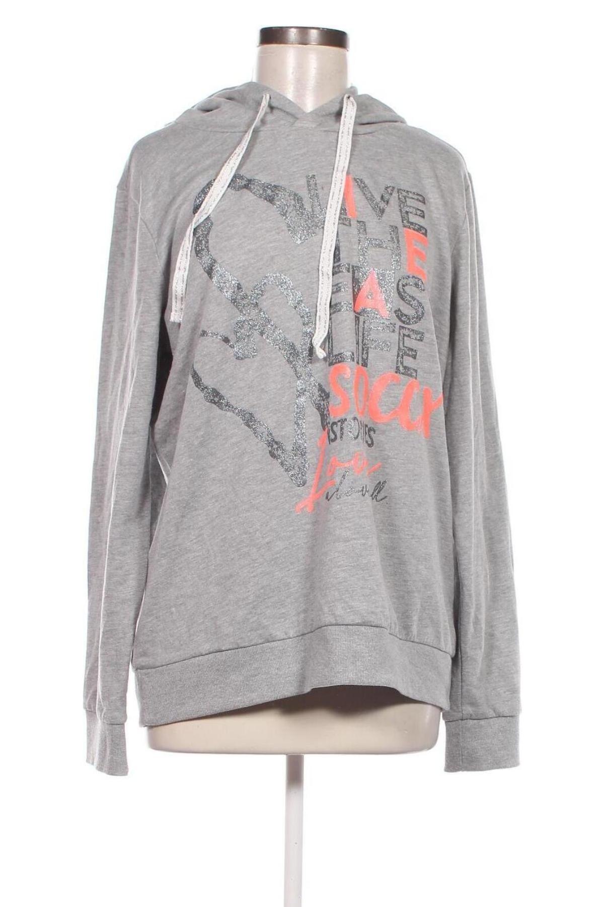 Damen Sweatshirt Soccx, Größe L, Farbe Grau, Preis 28,39 €