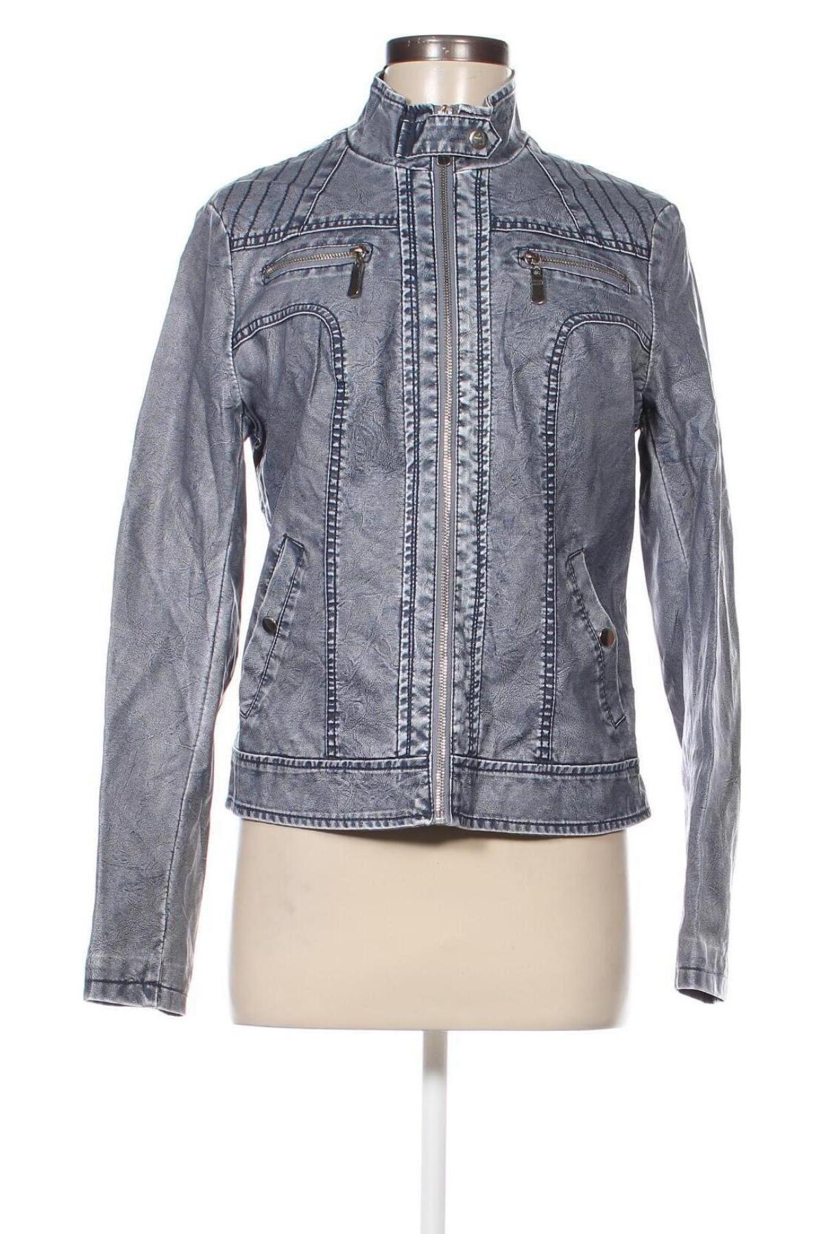 Damen Lederjacke, Größe L, Farbe Blau, Preis € 18,76