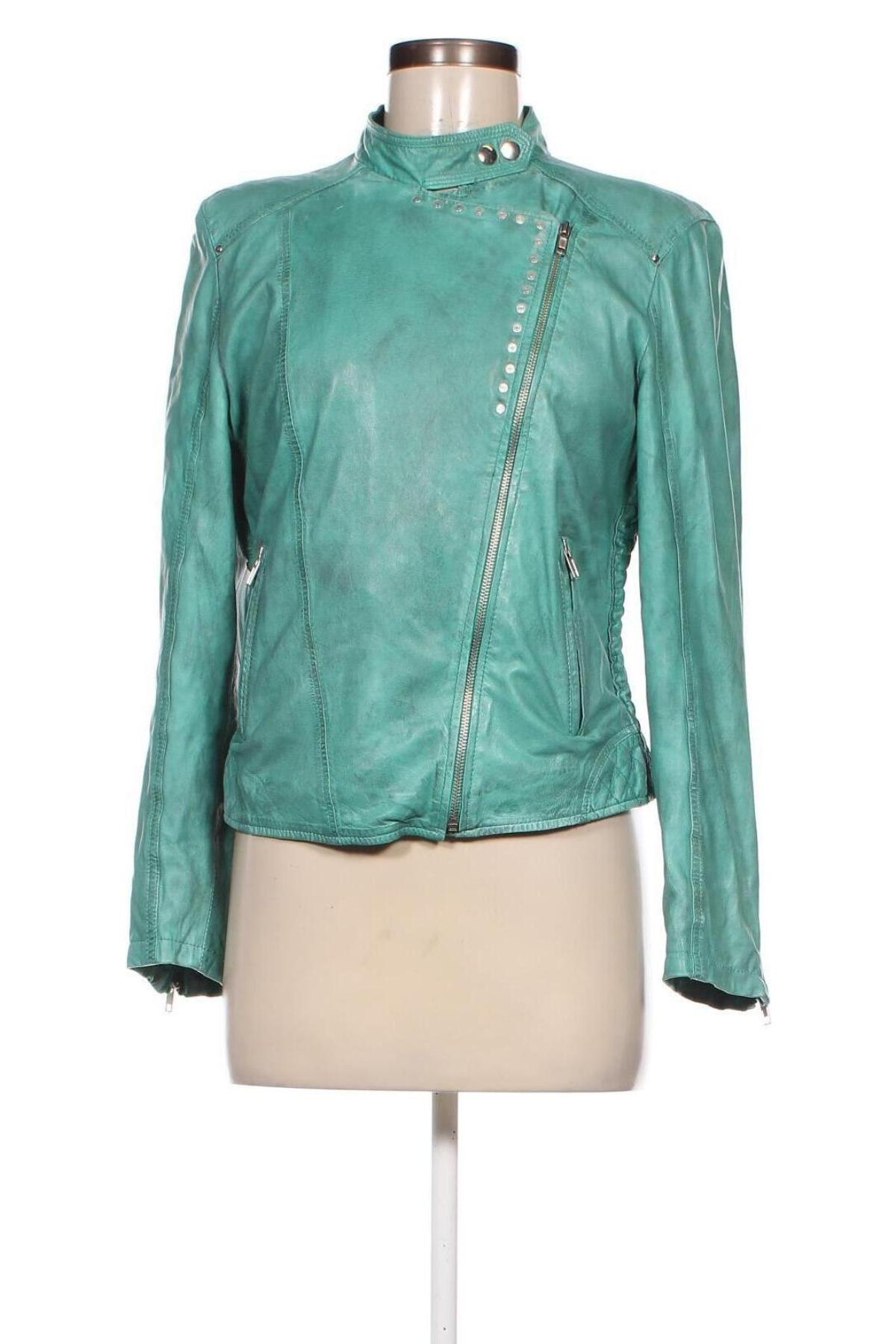 Damen Lederjacke, Größe M, Farbe Grün, Preis € 44,68