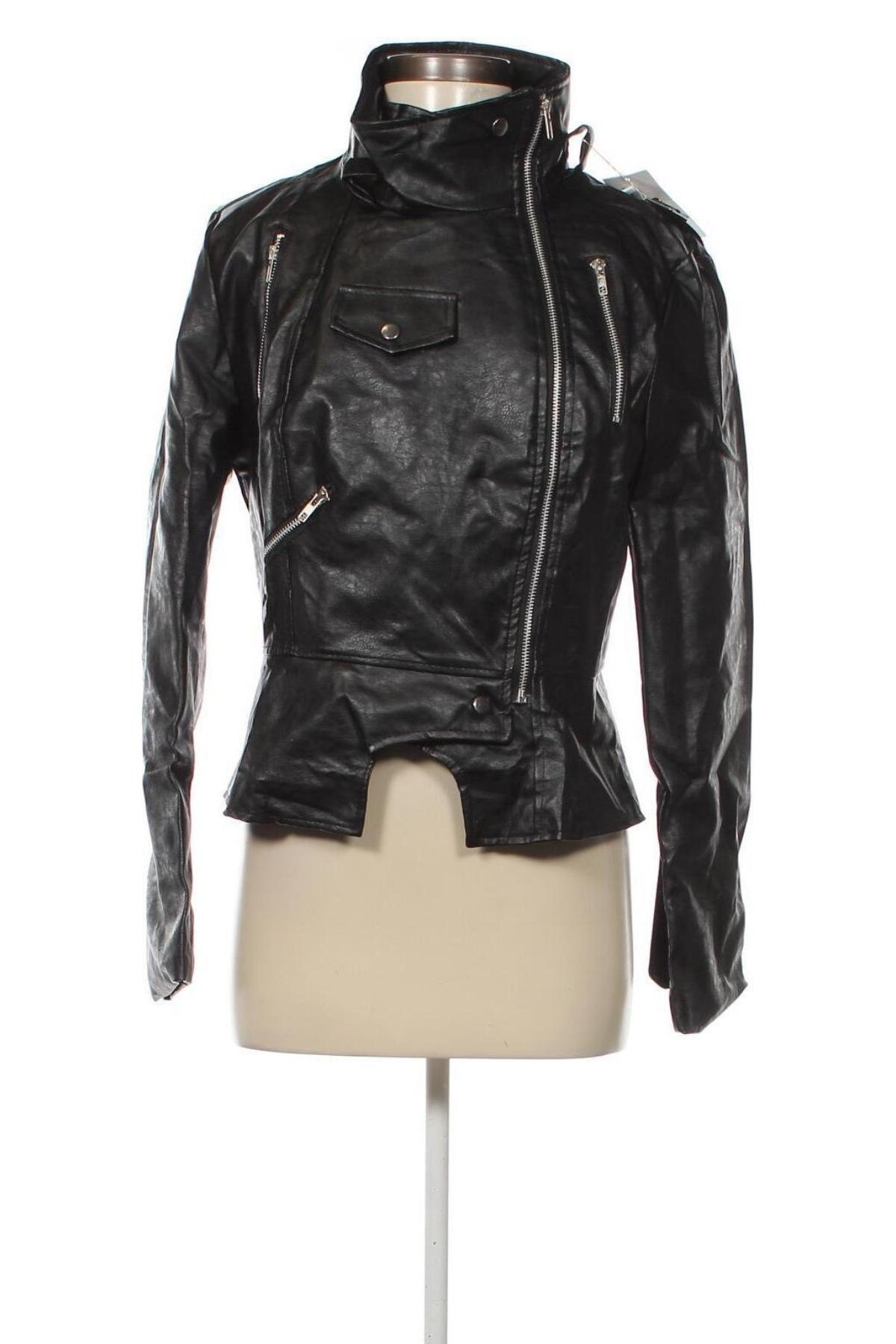 Damen Lederjacke, Größe M, Farbe Schwarz, Preis 22,17 €