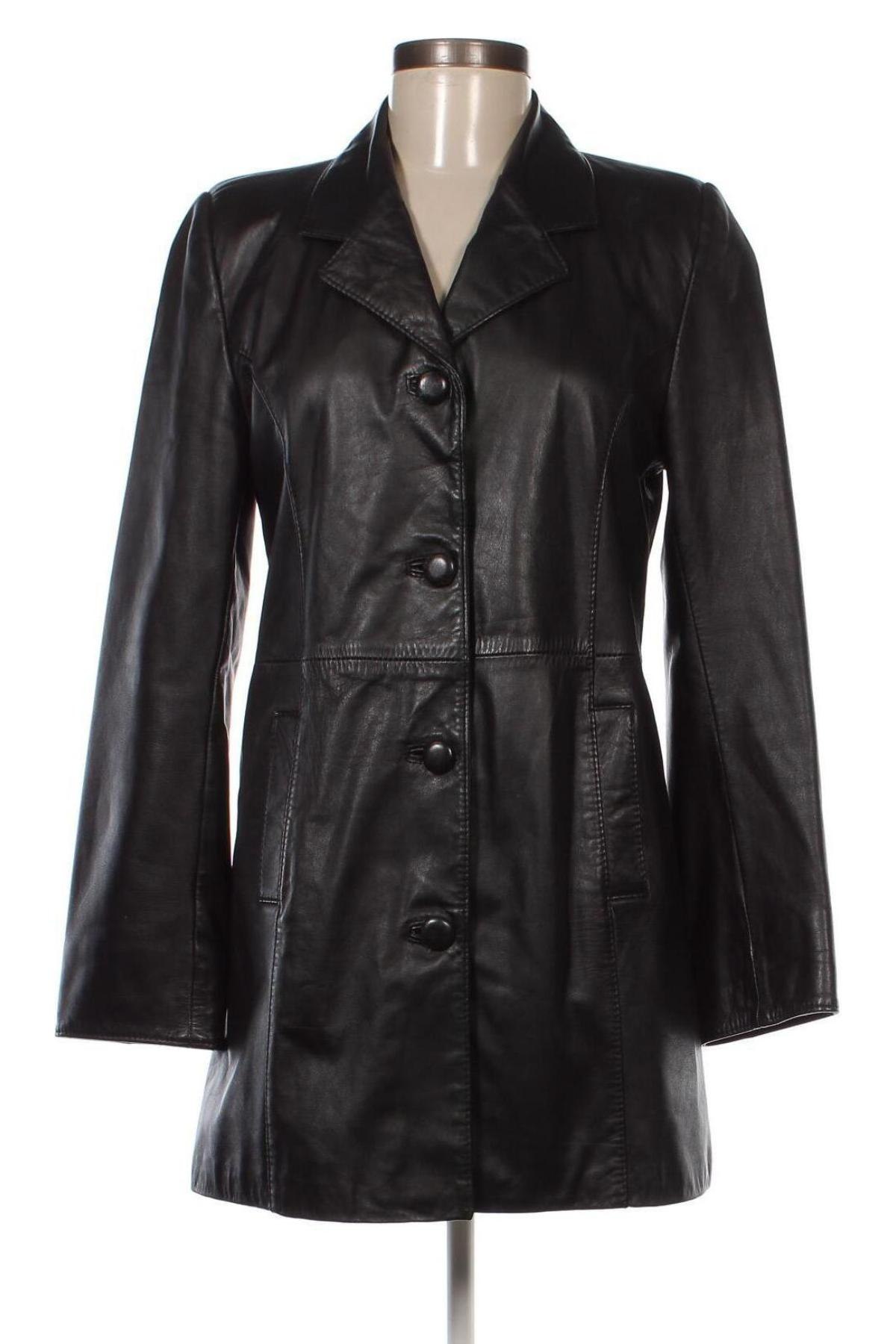 Damen Lederjacke, Größe L, Farbe Schwarz, Preis 41,25 €