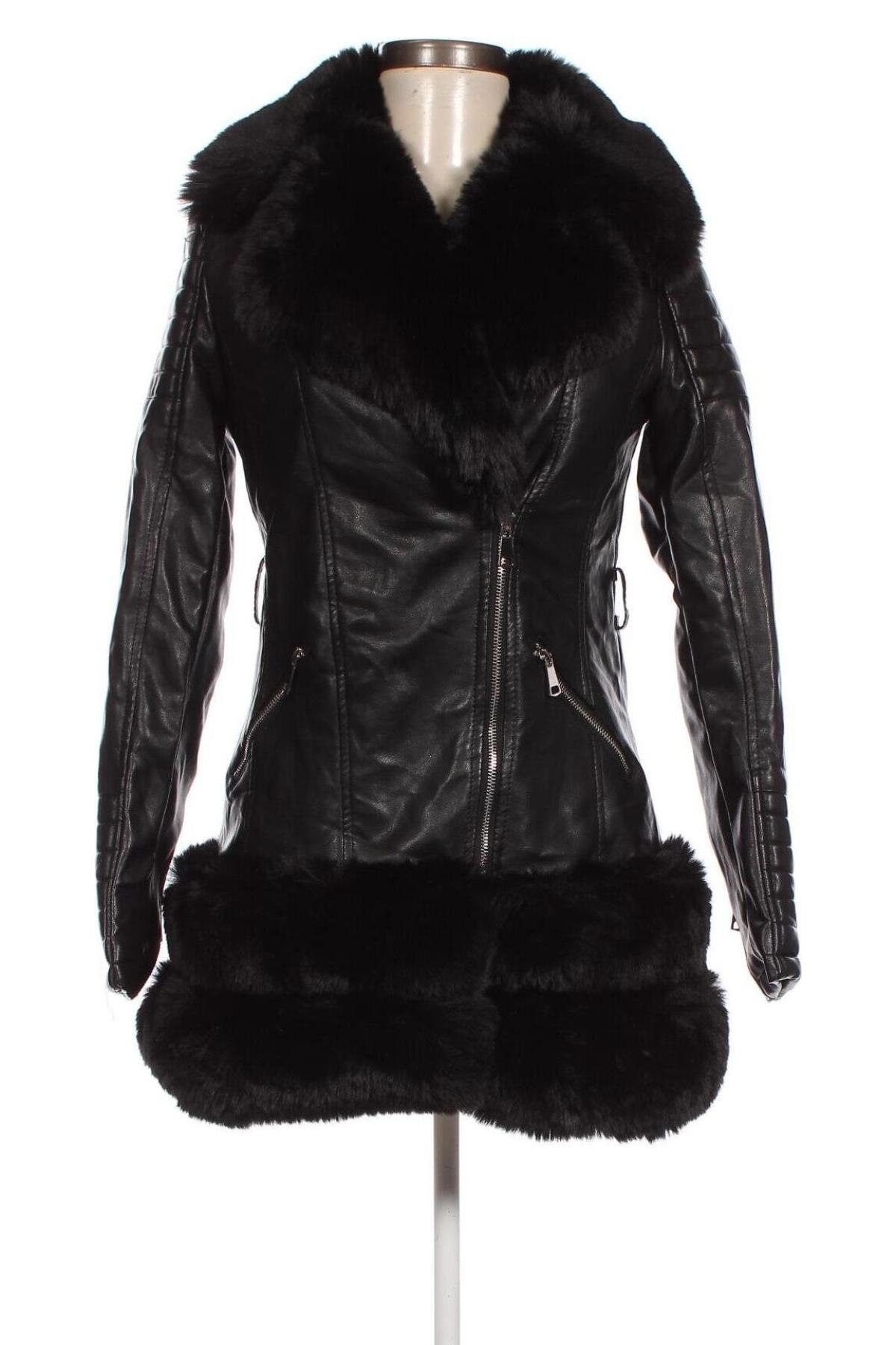 Damen Lederjacke, Größe M, Farbe Schwarz, Preis € 34,10