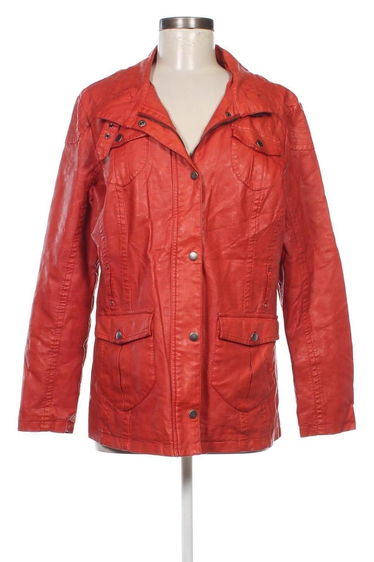 Damen Lederjacke Bexleys, Größe L, Farbe Rot, Preis 20,35 €