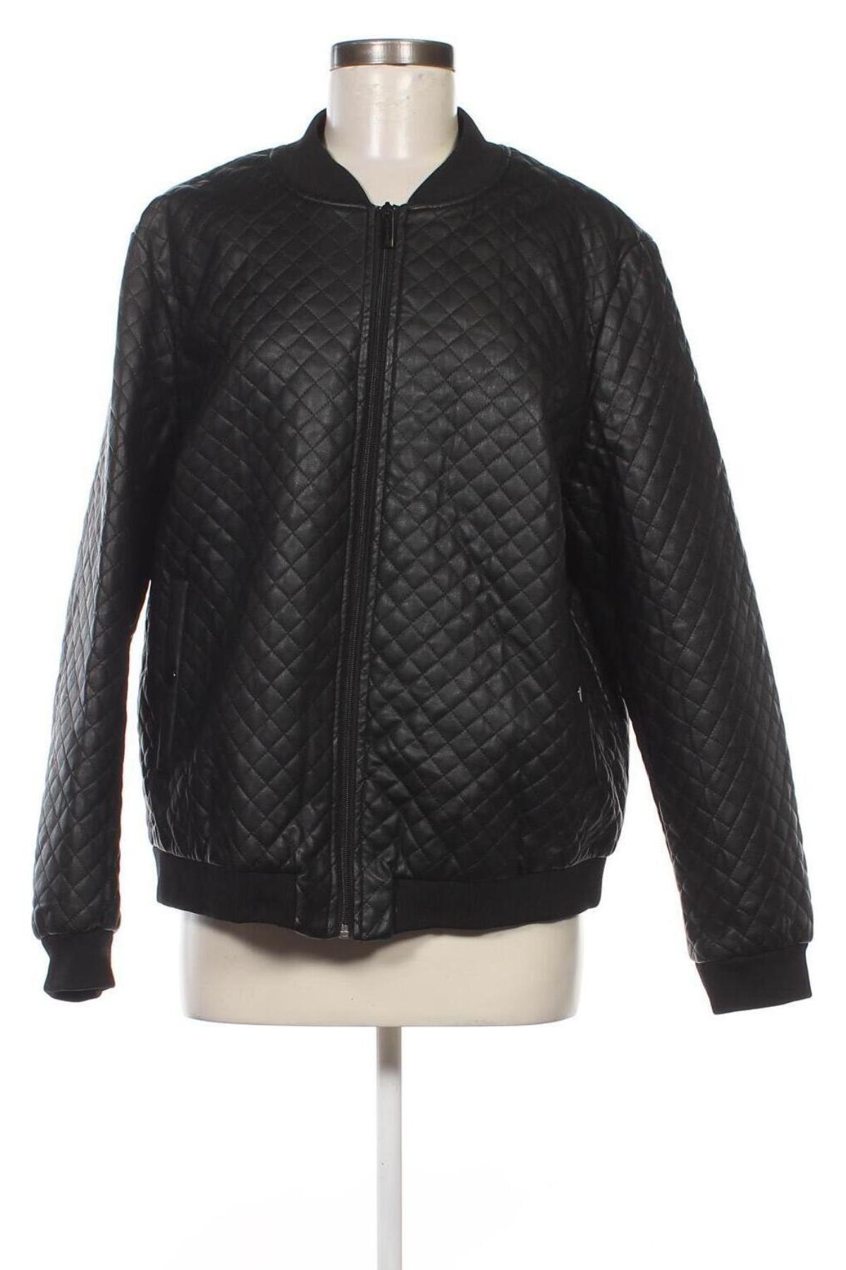 Dámska kožená bunda  Bpc Bonprix Collection, Veľkosť XL, Farba Čierna, Cena  19,45 €