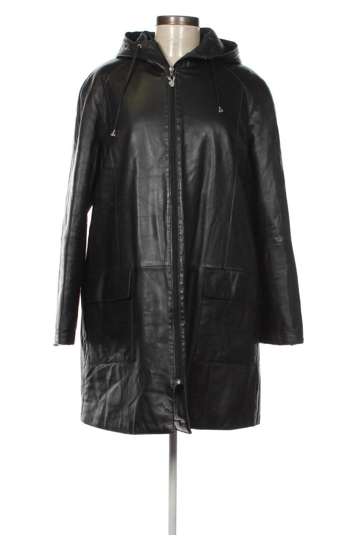 Дамско кожено яке Broch Leather, Размер XL, Цвят Черен, Цена 36,00 лв.