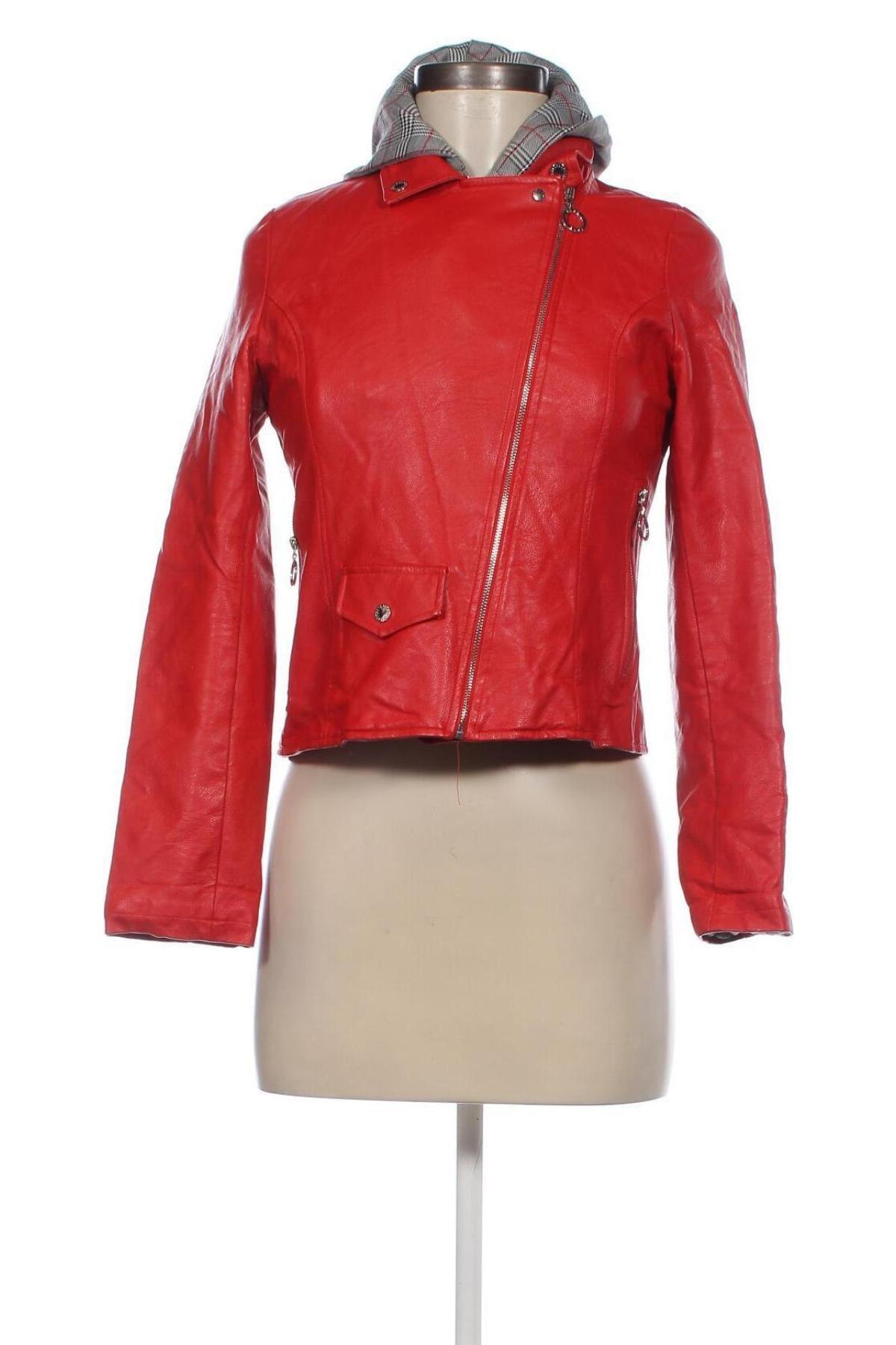 Γυναικείο δερμάτινο μπουφάν Elsy, Μέγεθος M, Χρώμα Κόκκινο, Τιμή 14,28 €