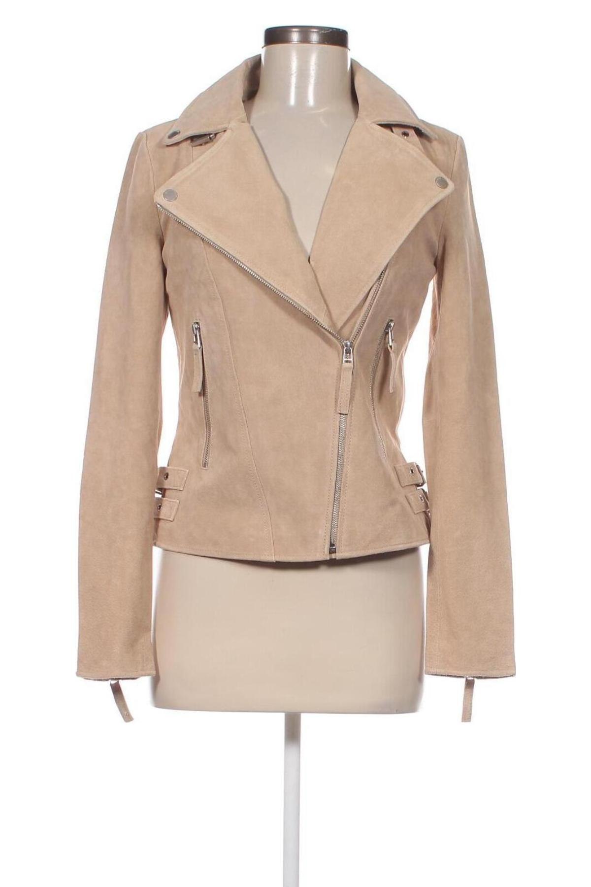 Damen Lederjacke Freaky Nation, Größe S, Farbe Beige, Preis 132,99 €