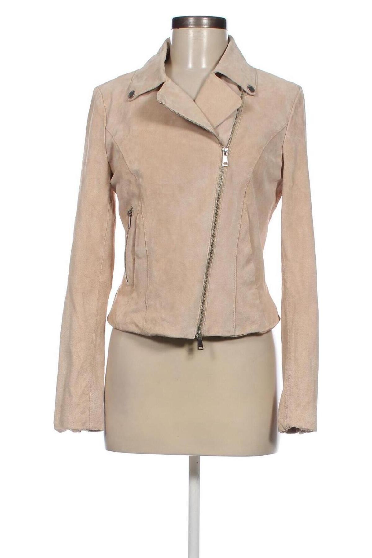 Damen Lederjacke Freaky Nation, Größe M, Farbe Beige, Preis 73,53 €