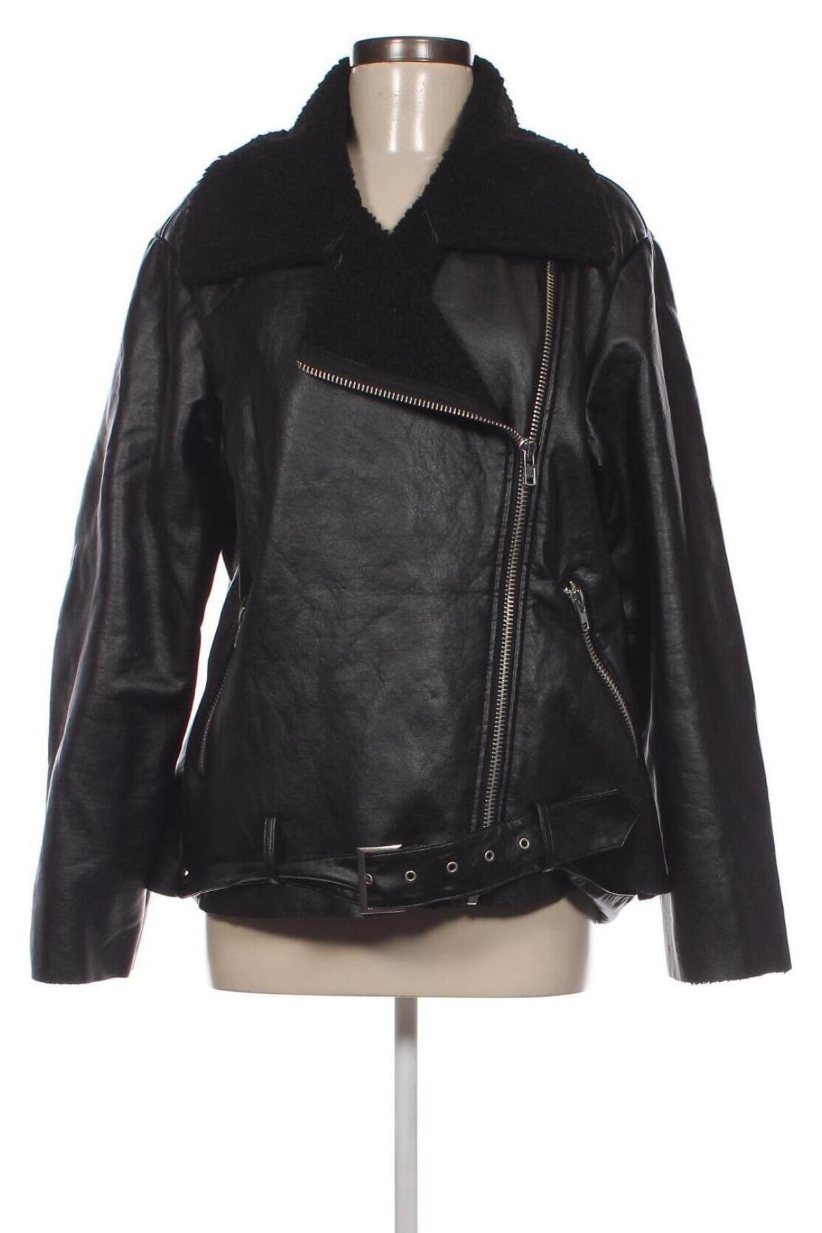 Damen Lederjacke Glamorous, Größe L, Farbe Schwarz, Preis 20,35 €