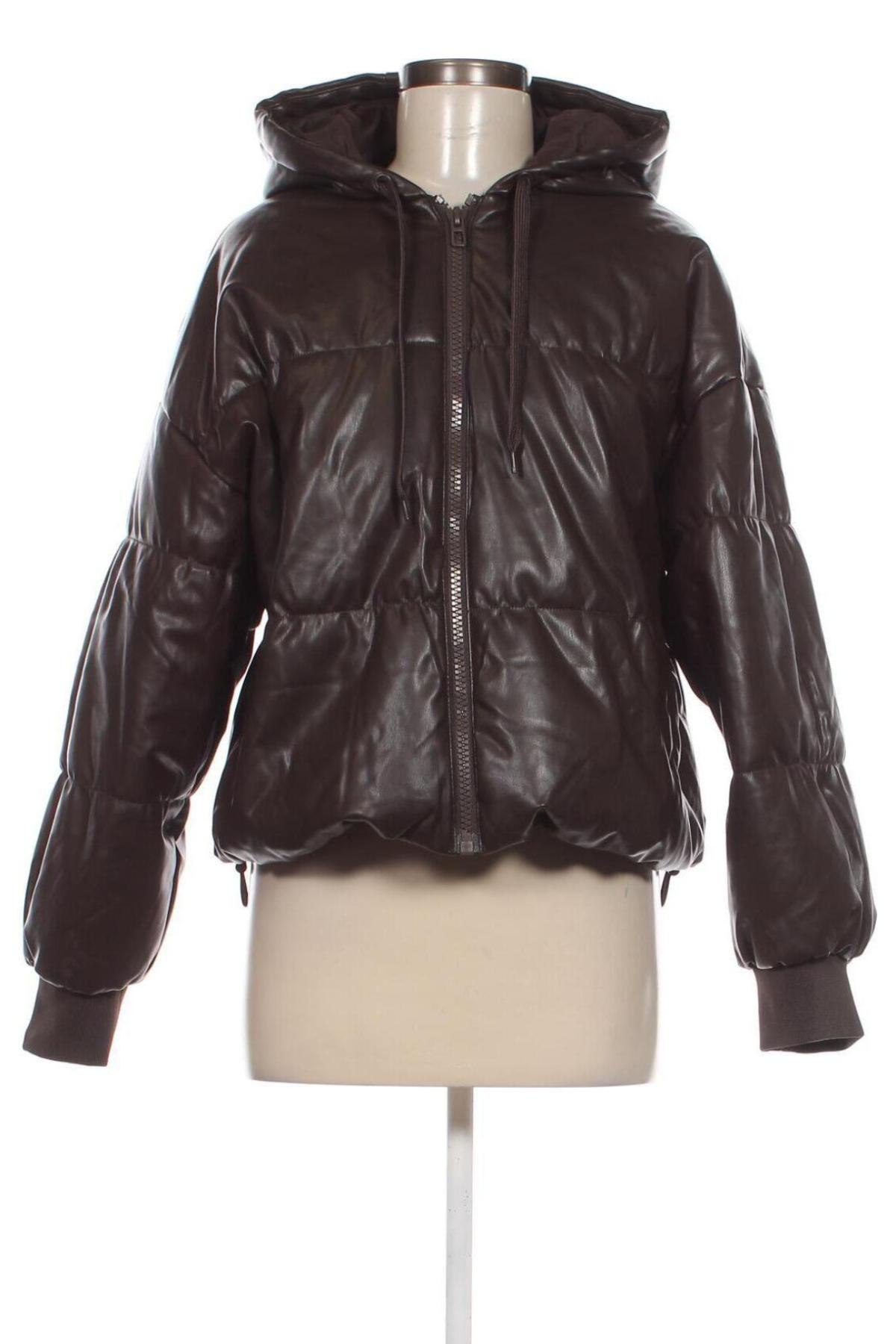 Dámska kožená bunda  H&M Divided, Veľkosť S, Farba Hnedá, Cena  19,45 €