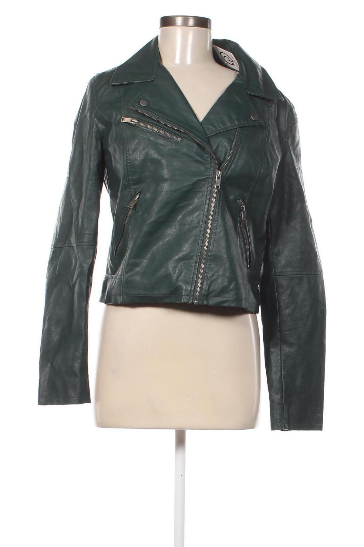 Dámska kožená bunda  ONLY, Veľkosť M, Farba Zelená, Cena  13,95 €