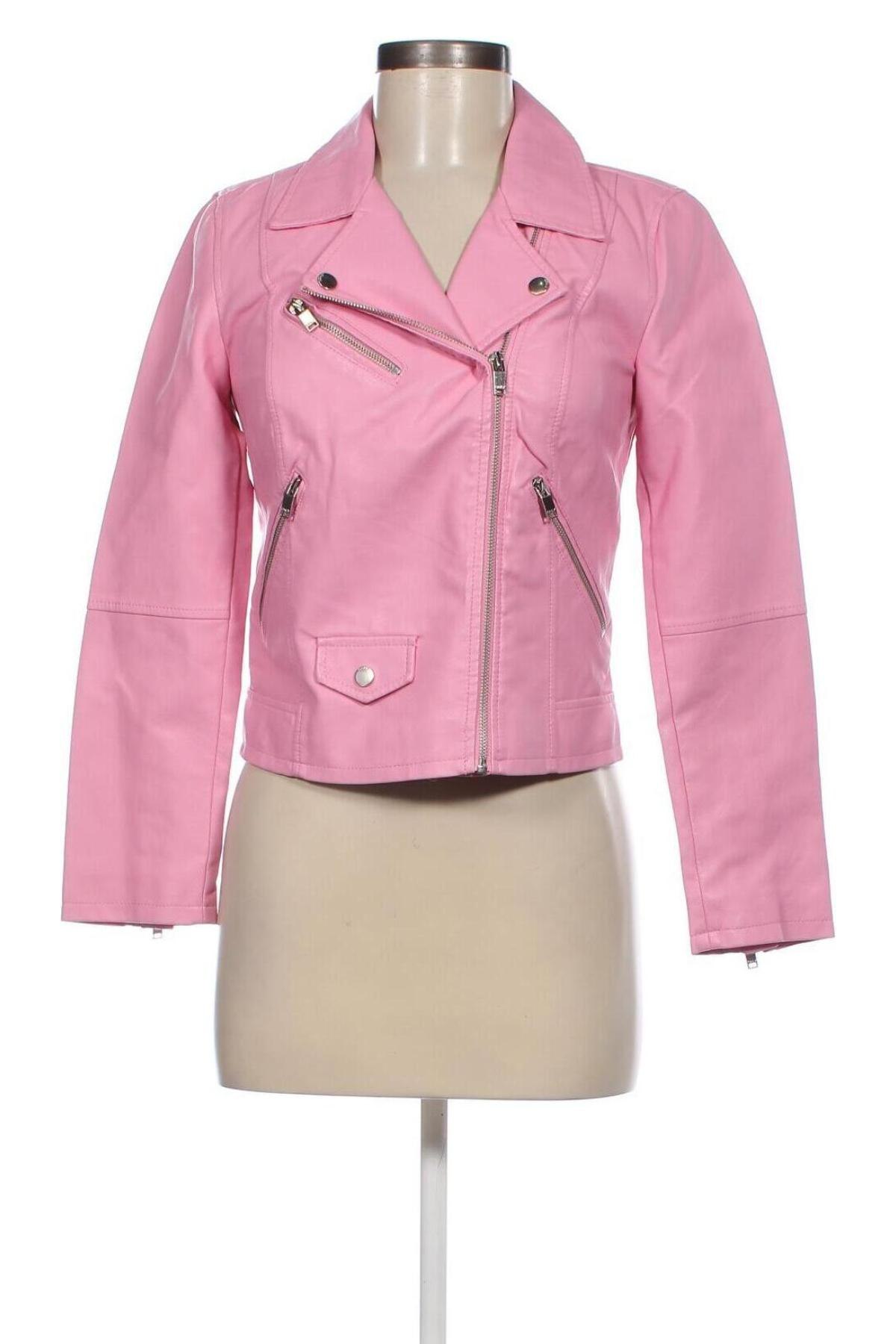 Γυναικείο δερμάτινο μπουφάν ONLY, Μέγεθος S, Χρώμα Ρόζ , Τιμή 28,54 €
