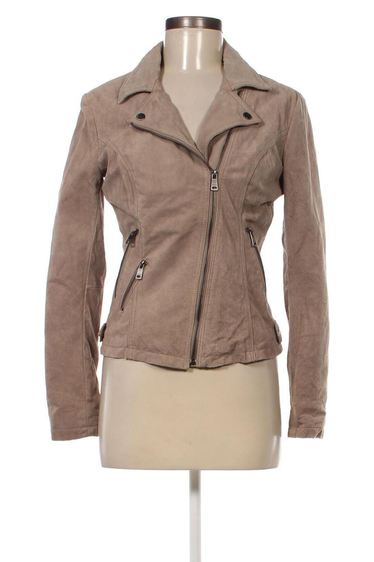 Dámska kožená bunda  ONLY, Veľkosť S, Farba Béžová, Cena  25,95 €