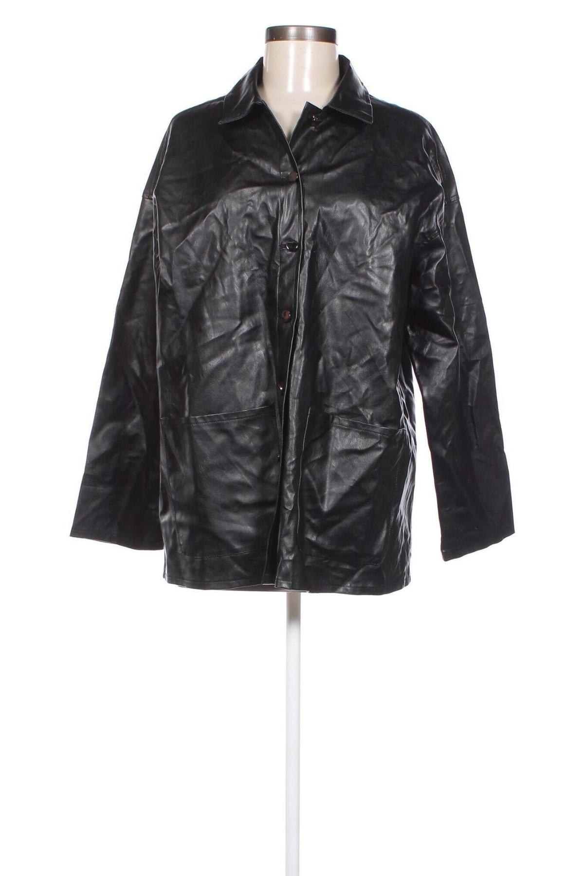 Dámska kožená bunda  SHEIN, Veľkosť S, Farba Čierna, Cena  9,17 €