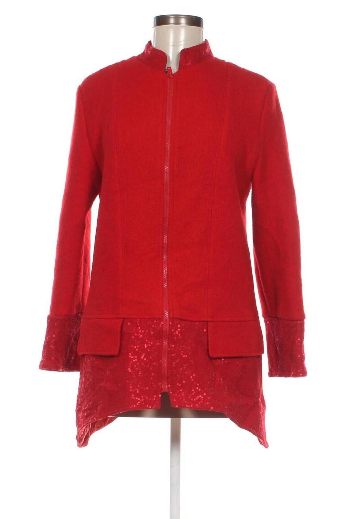 Dámský kabát , Velikost M, Barva Červená, Cena  955,00 Kč