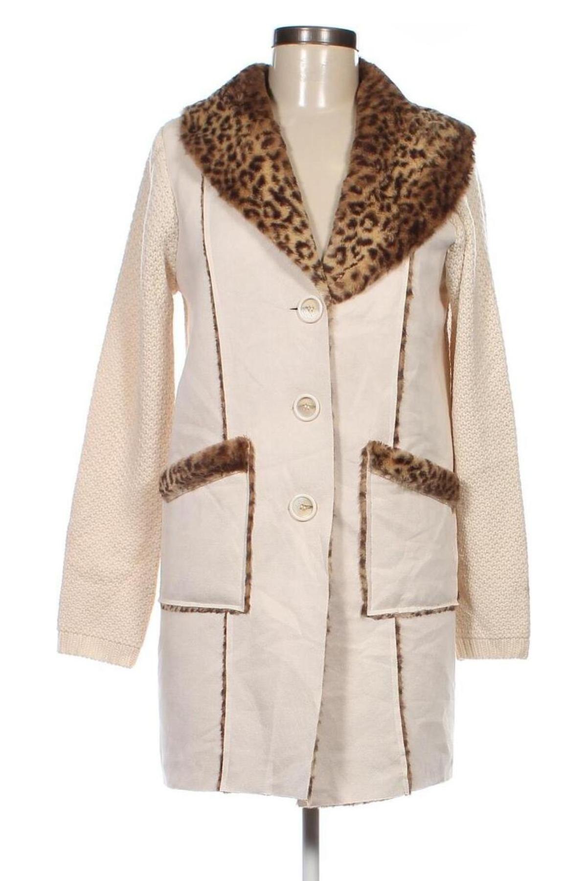 Дамско палто, Размер M, Цвят Екрю, Цена 48,15 лв.