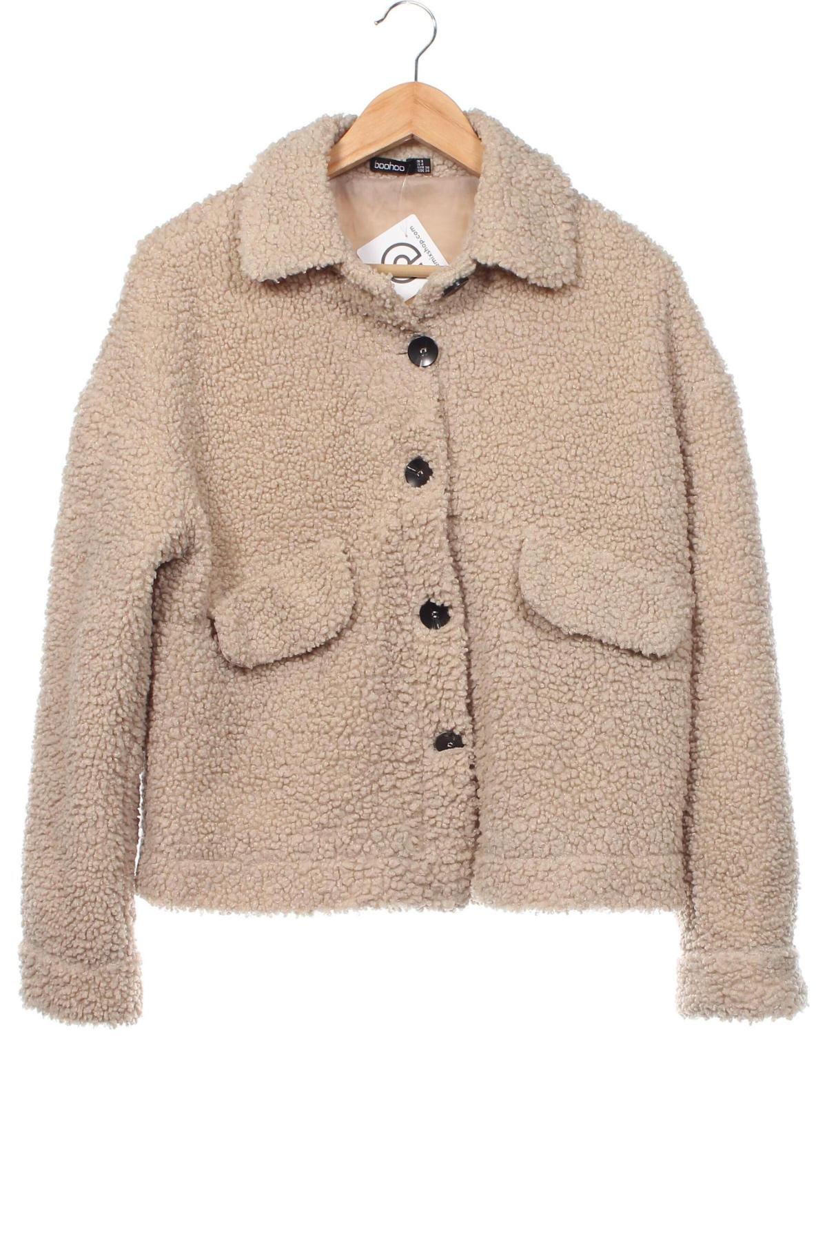 Дамско палто Boohoo, Размер XS, Цвят Бежов, Цена 80,23 лв.