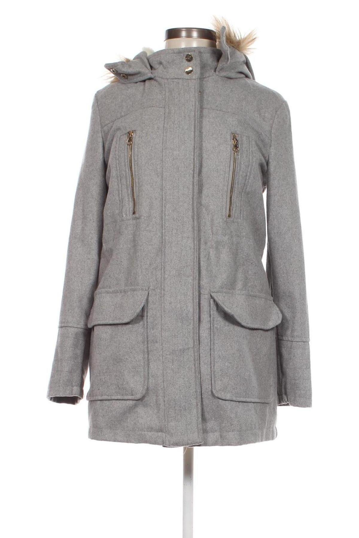 Дамско палто Charlotte Russe, Размер M, Цвят Сив, Цена 66,34 лв.