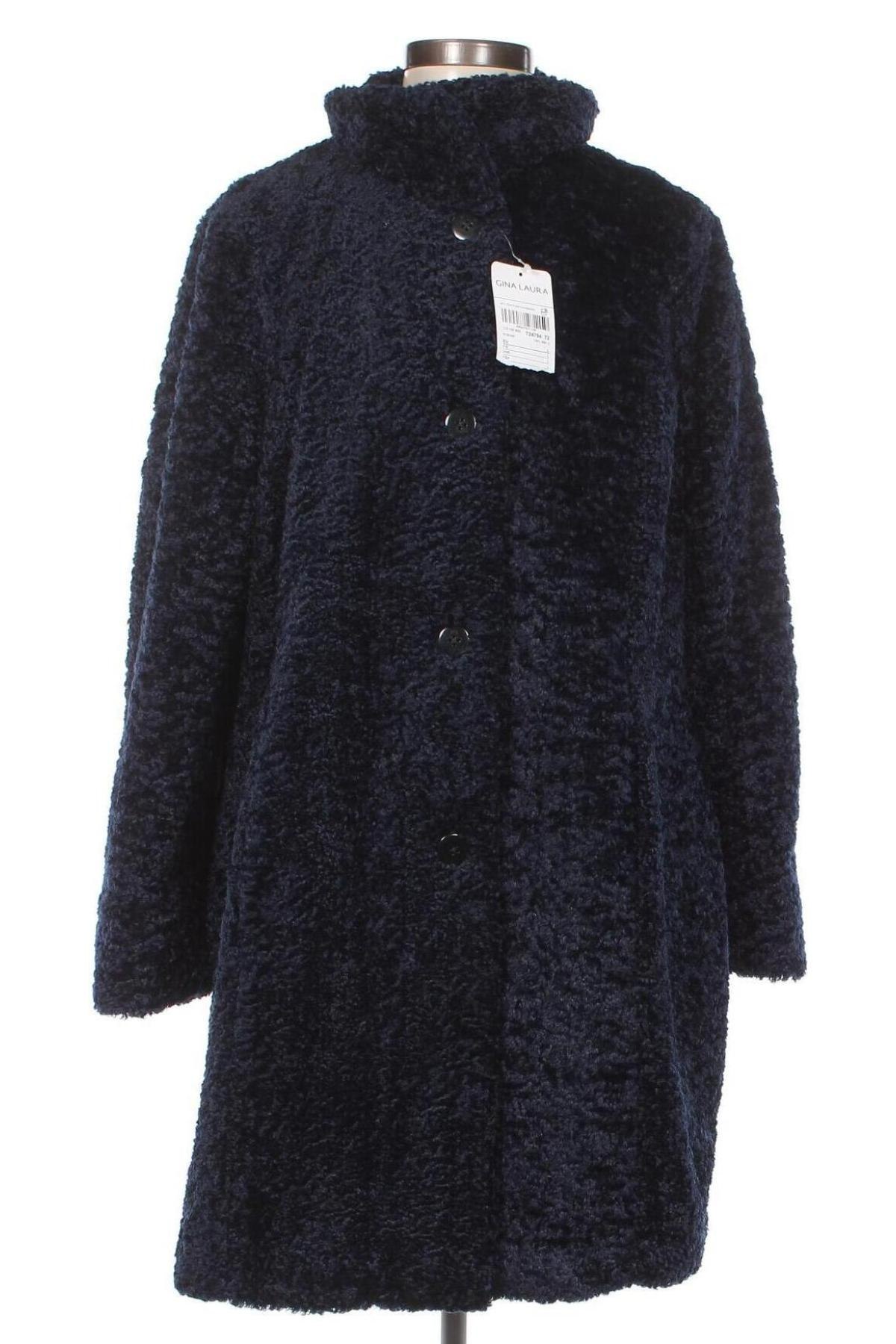 Дамско палто Gina Laura, Размер L, Цвят Син, Цена 94,87 лв.