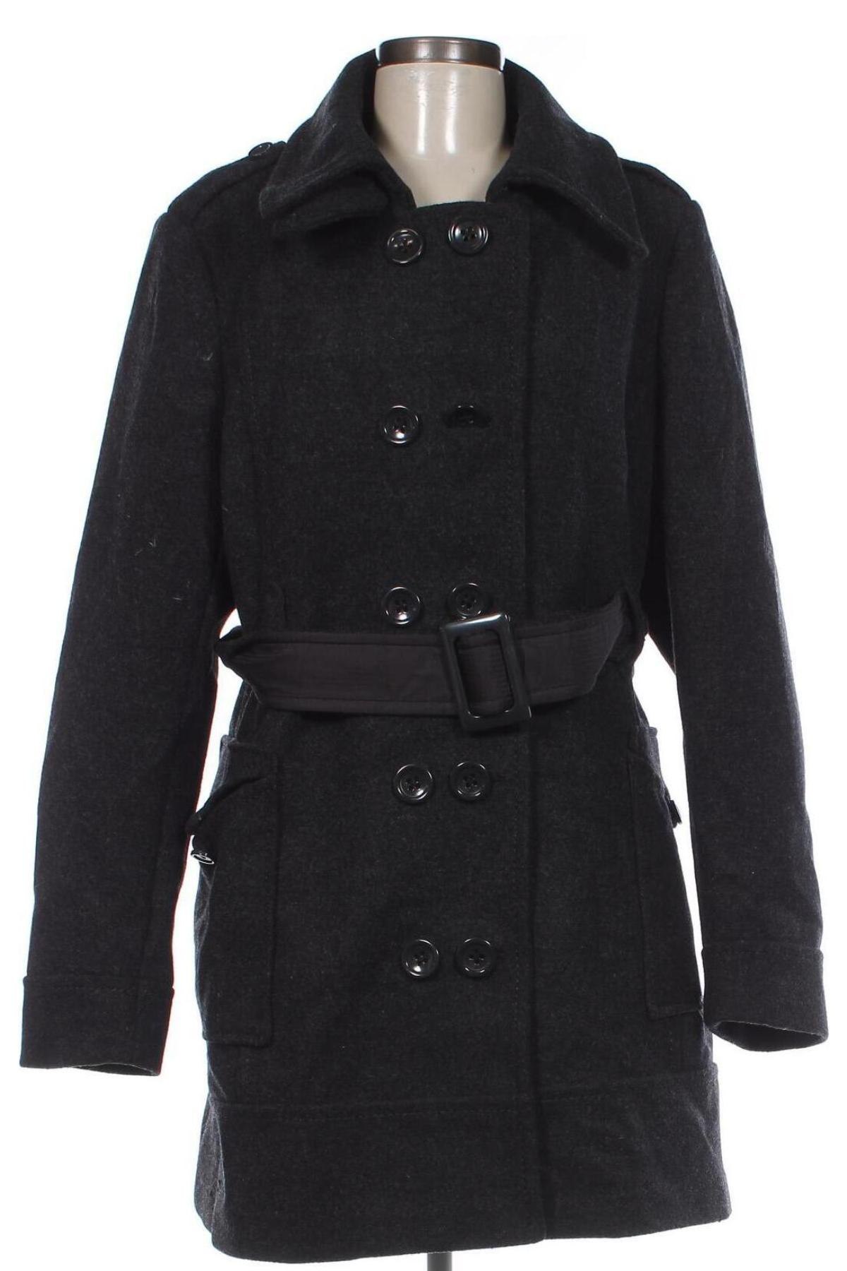 Дамско палто H&M, Размер XL, Цвят Сив, Цена 63,13 лв.