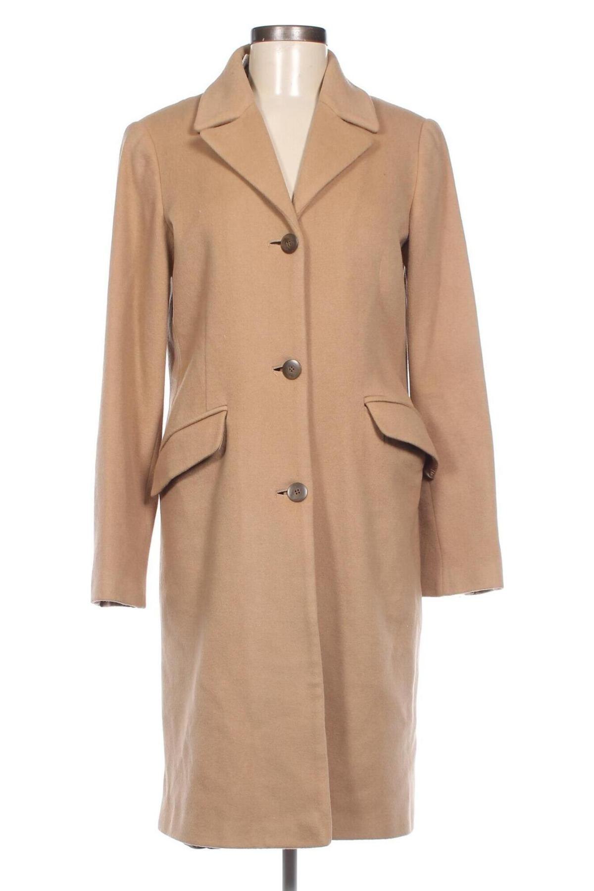 Дамско палто Hennes, Размер M, Цвят Бежов, Цена 80,26 лв.